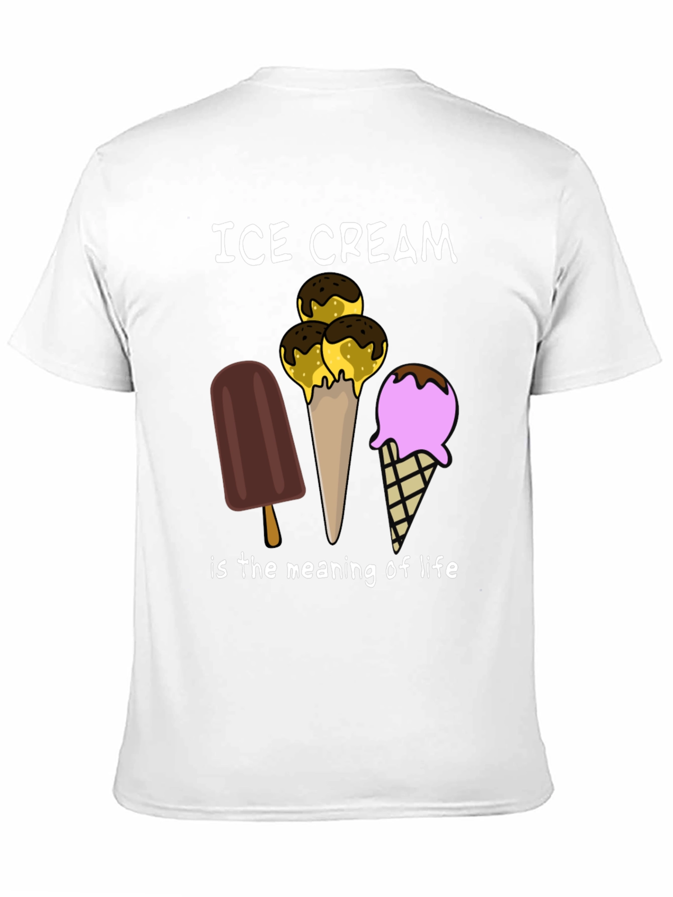 Ice Cream is the Meaning of Life Black T-Shirt