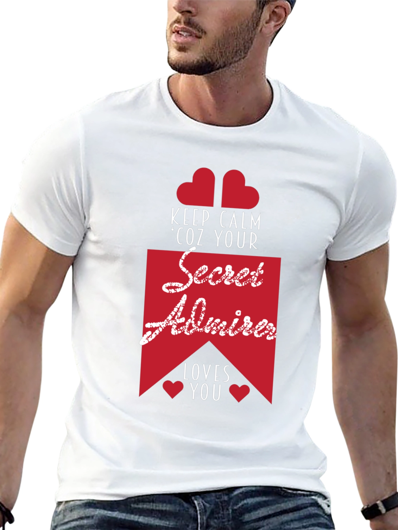 Secret Admirer Graphic Tee - Keep Calm & Loved