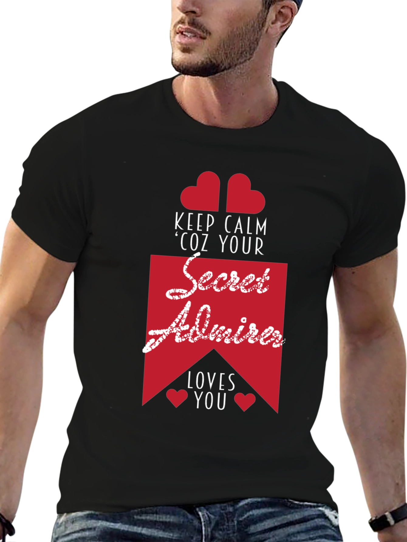 Secret Admirer Graphic Tee - Keep Calm & Loved