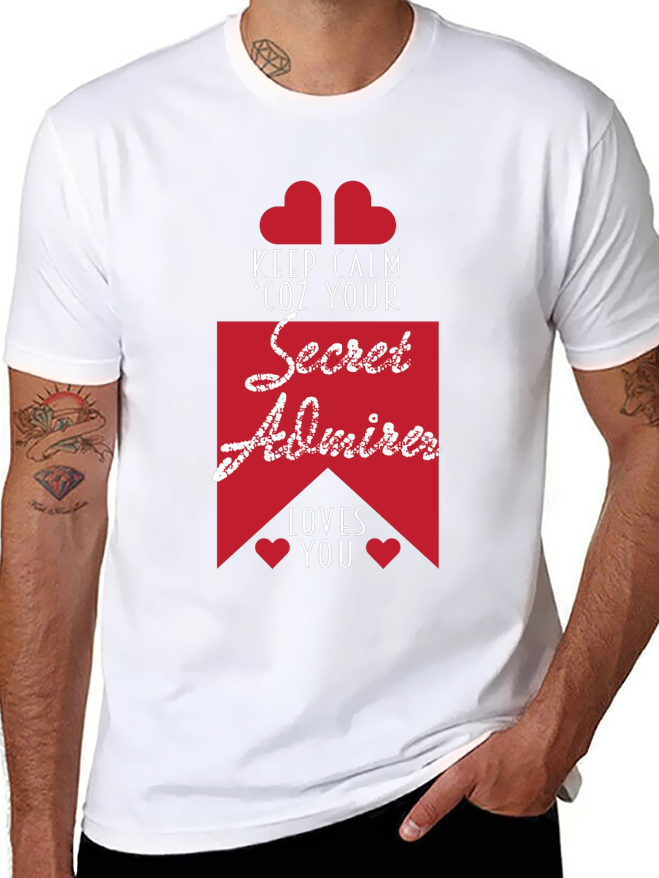 Secret Admirer Graphic Tee - Keep Calm & Loved