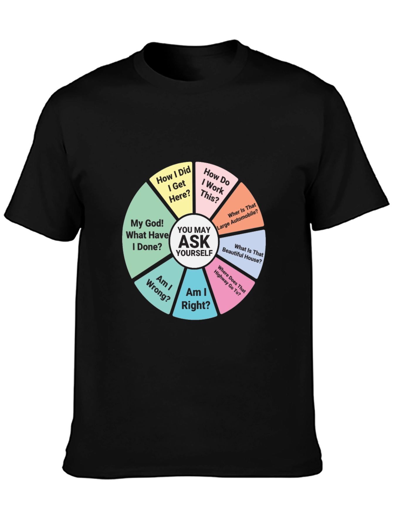 Philosophical Question Pie Chart T-Shirt