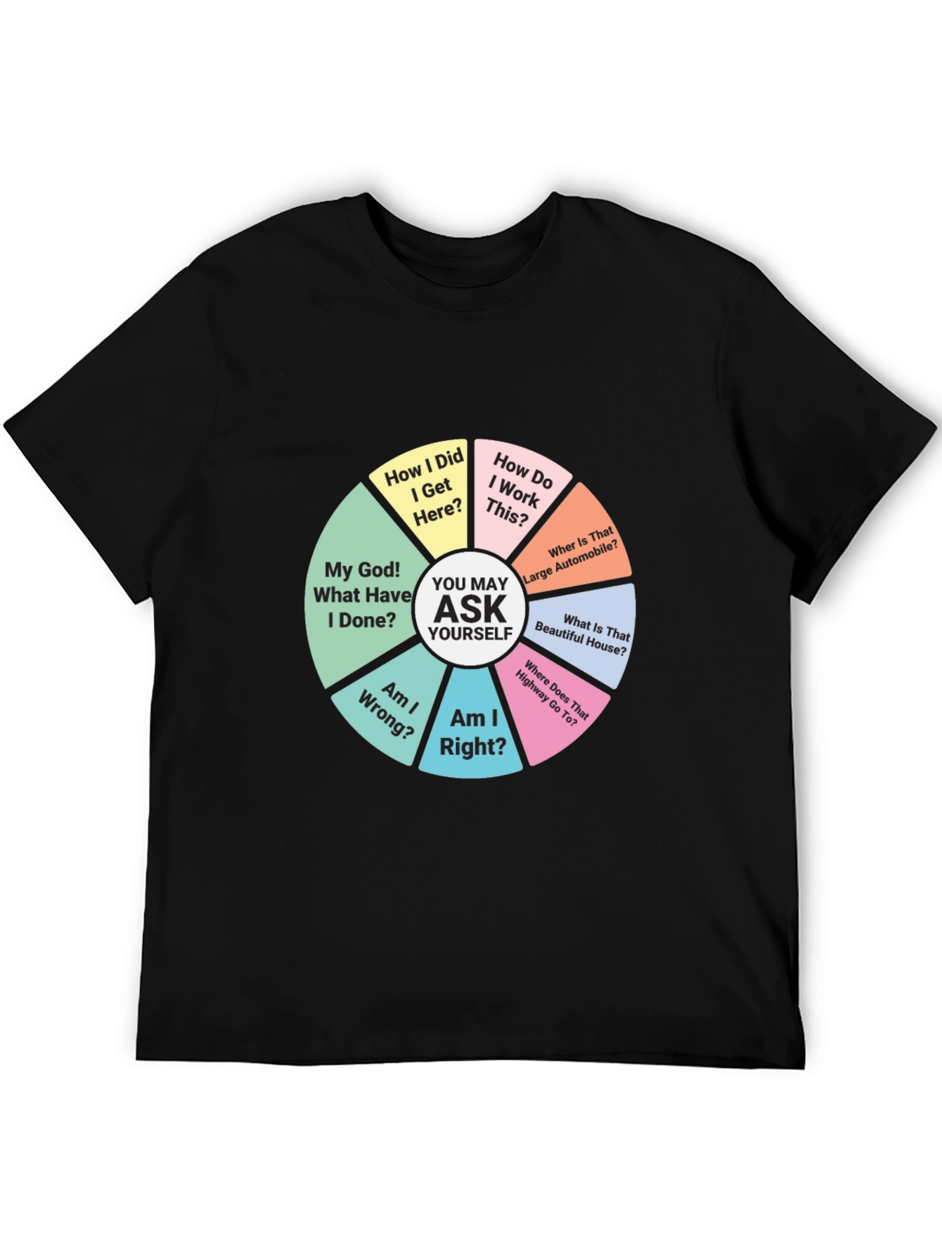 Philosophical Question Pie Chart T-Shirt