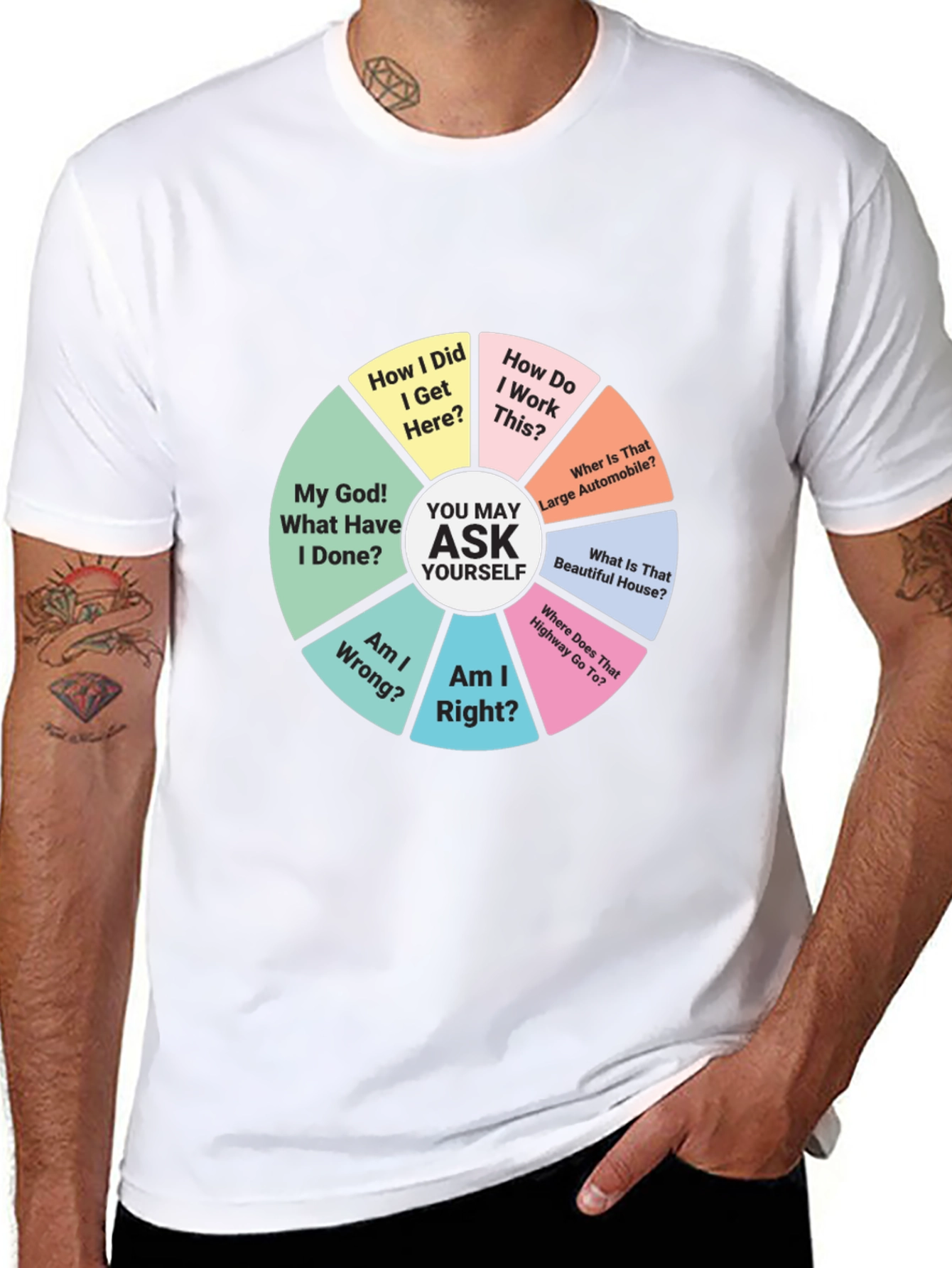 Philosophical Question Pie Chart T-Shirt