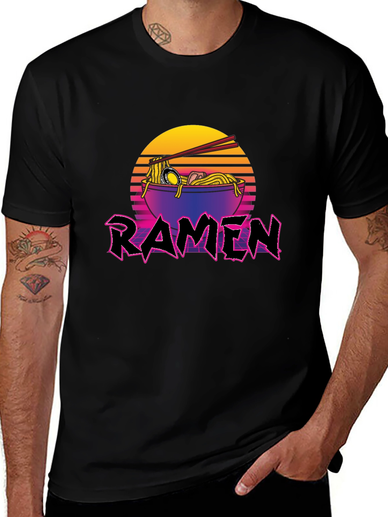Retro Ramen T-Shirt - Noodle Bowl Design