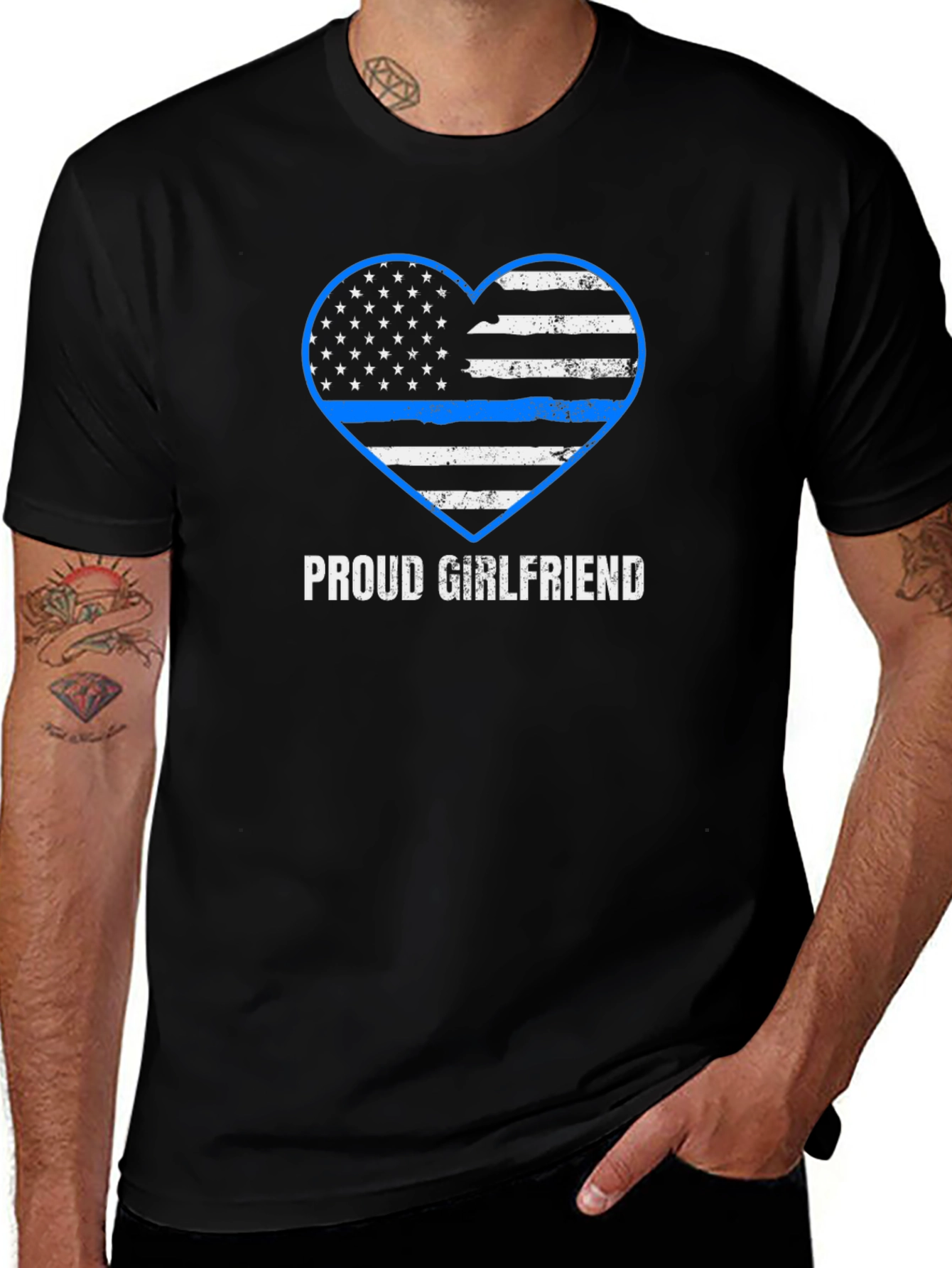 Proud Girlfriend Police Support T-Shirt