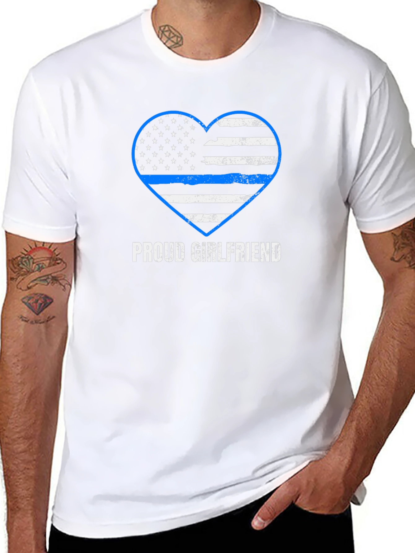 Proud Girlfriend Police Support T-Shirt