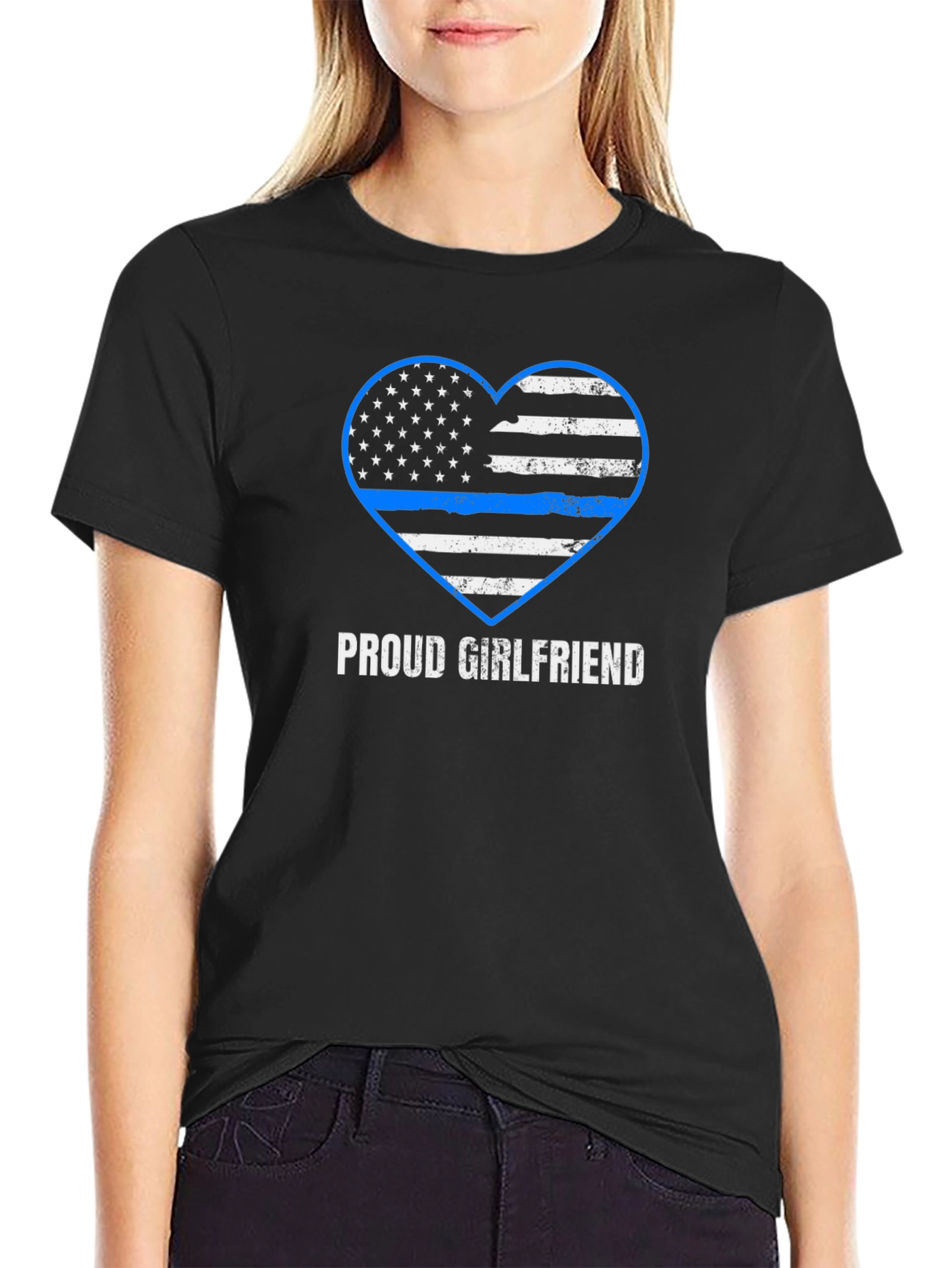 Proud Girlfriend Police Support T-Shirt