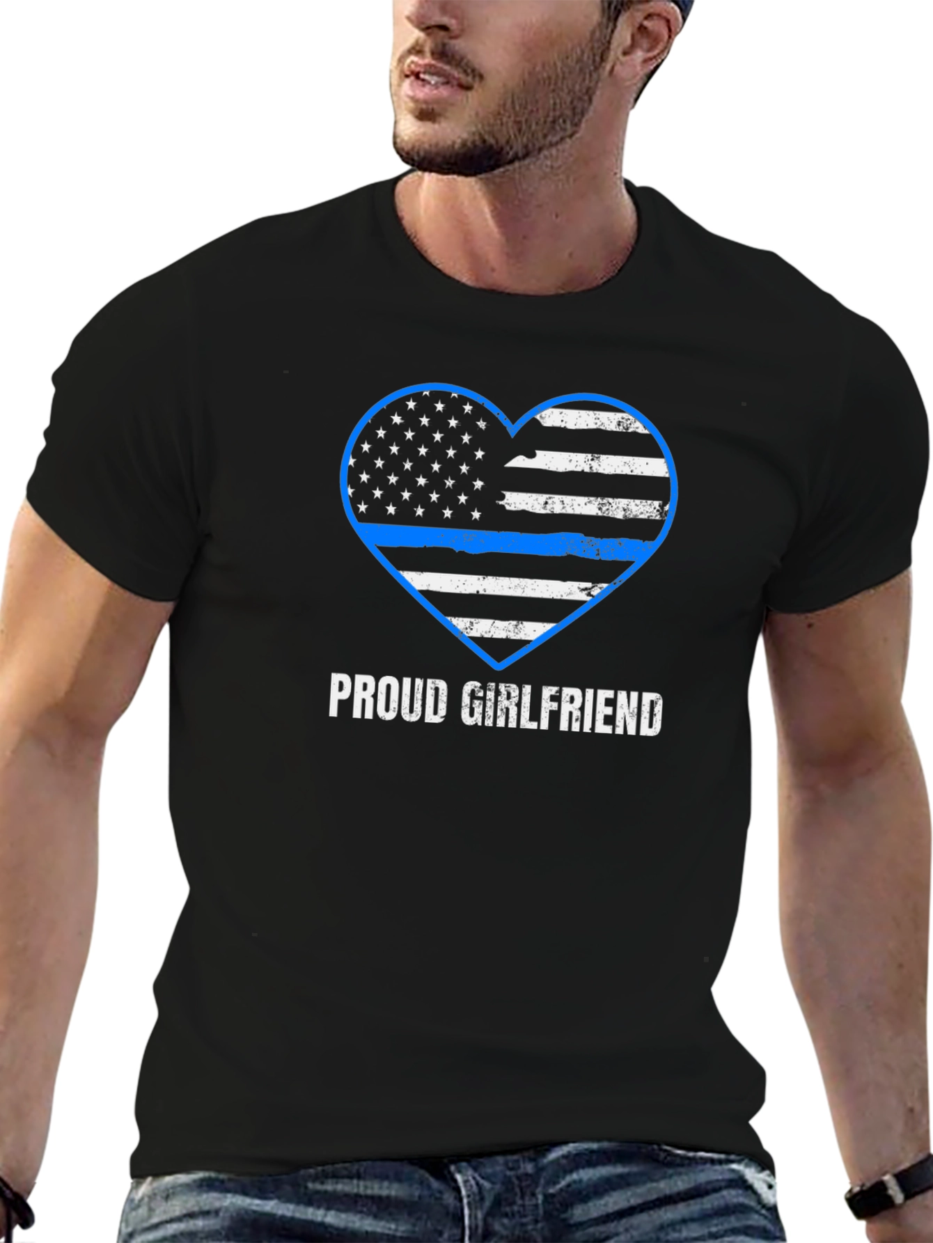Proud Girlfriend Police Support T-Shirt