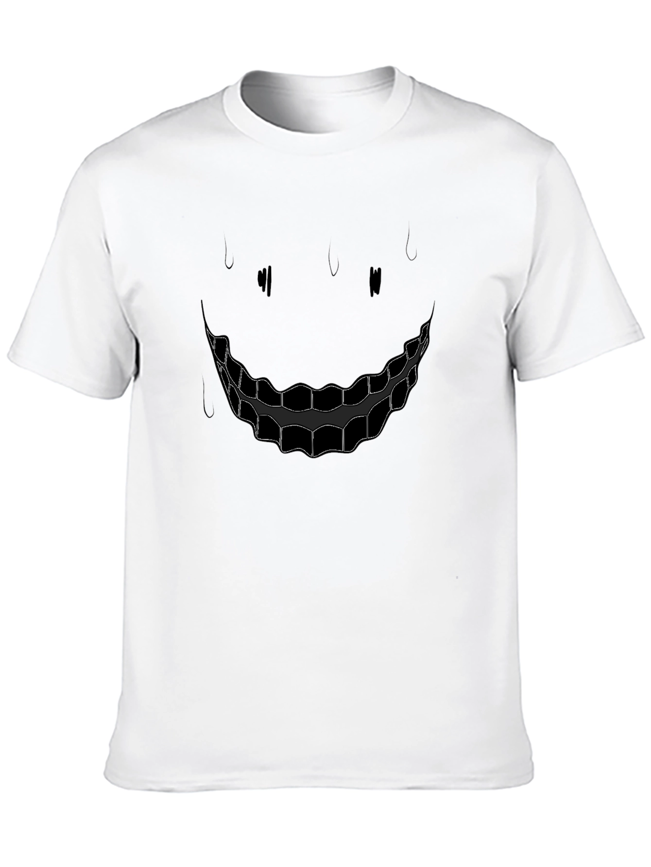 Creepy Smile Graphic Black T-Shirt