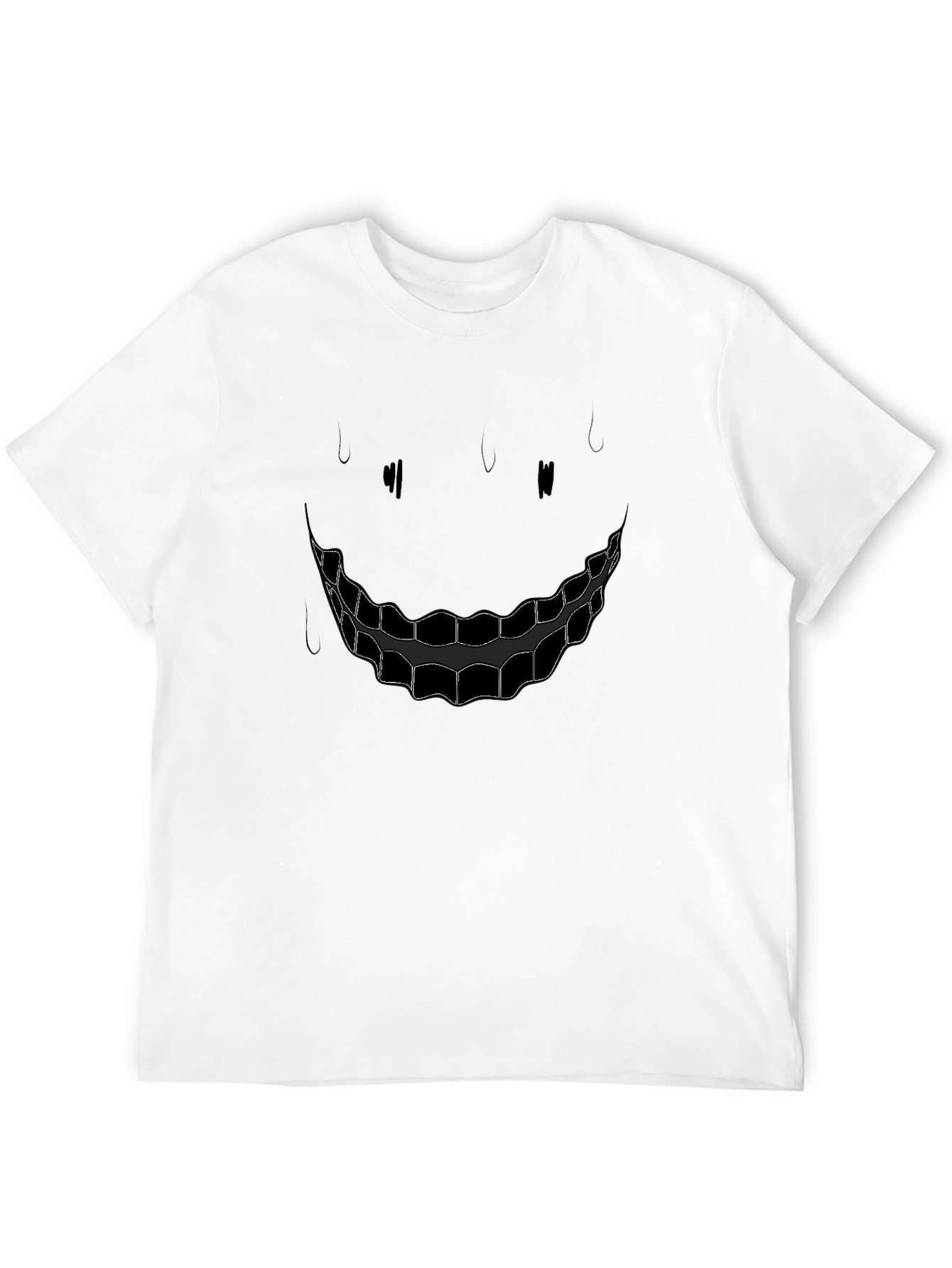 Creepy Smile Graphic Black T-Shirt