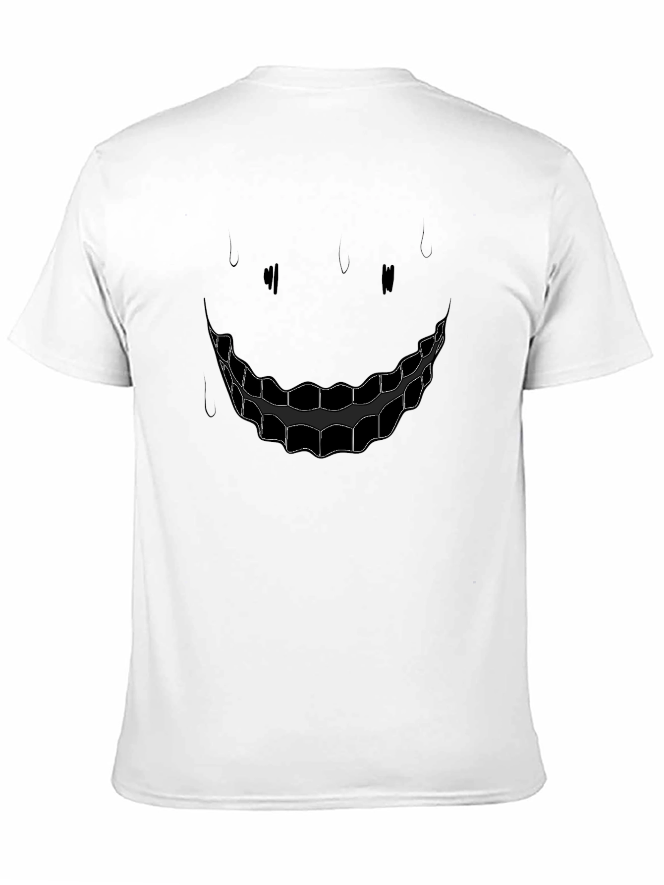 Creepy Smile Graphic Black T-Shirt
