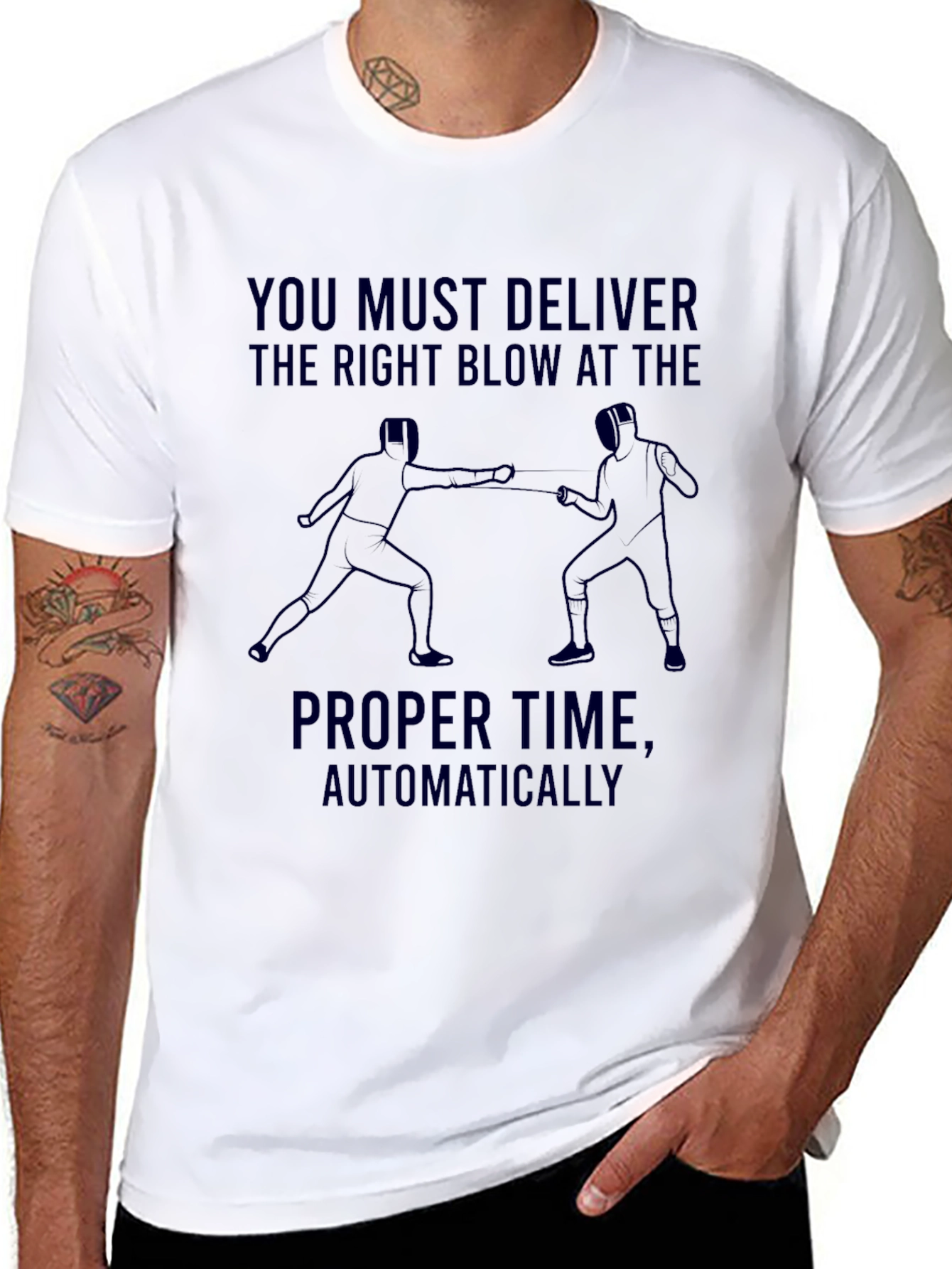 Fencing T-Shirt - Deliver the Right Blow
