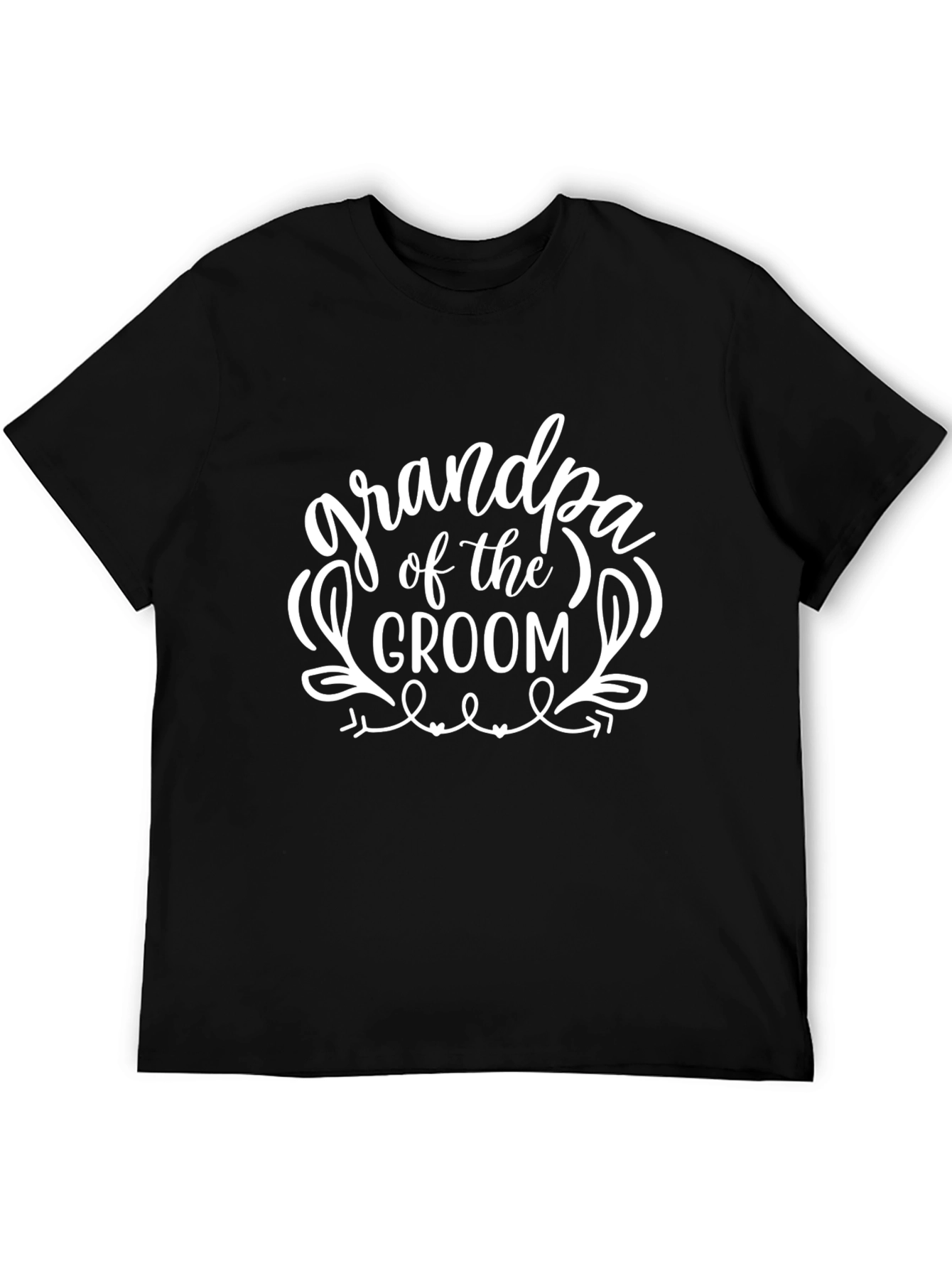 Grandpa of the Groom Black Graphic Tee
