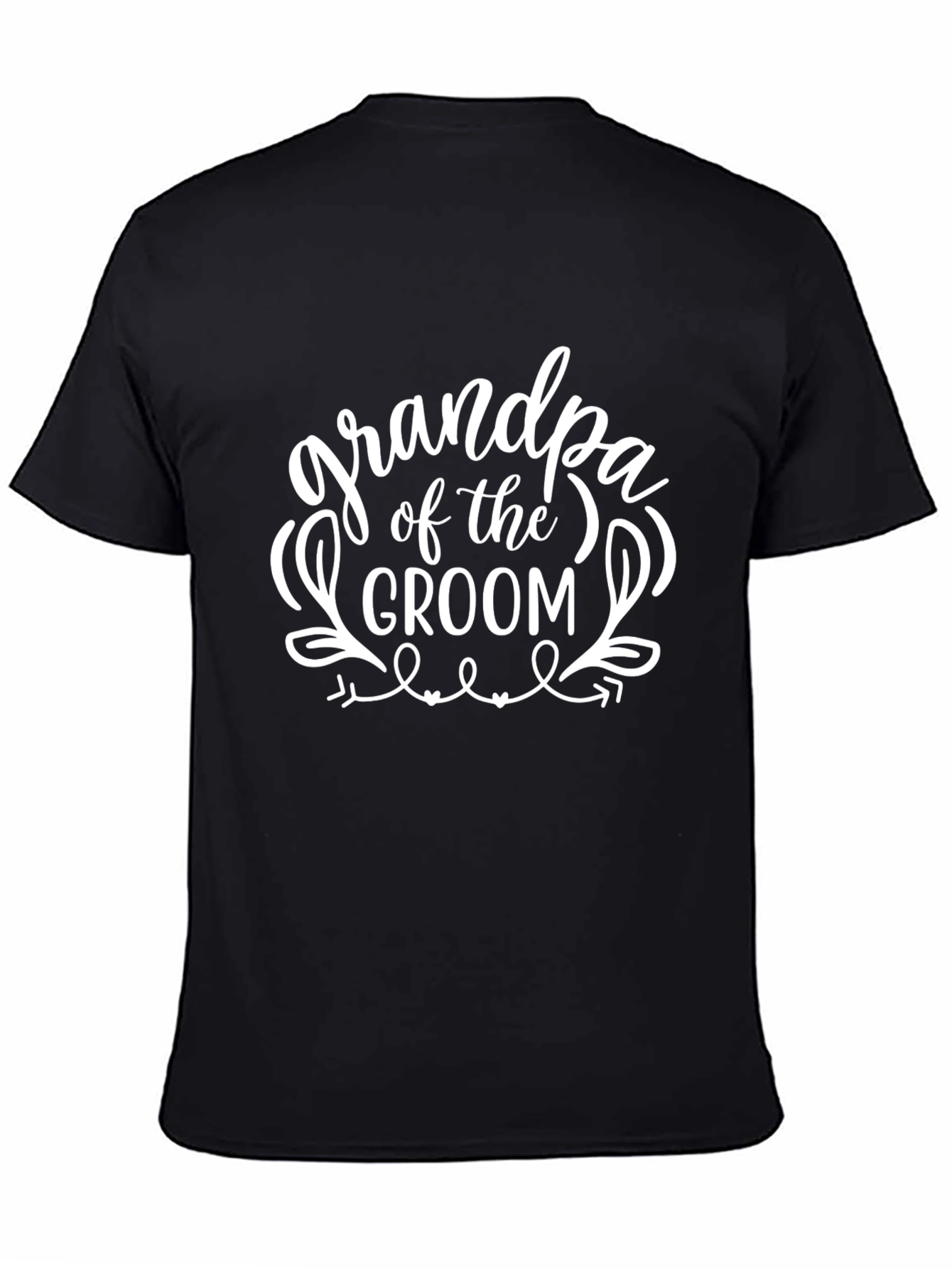 Grandpa of the Groom Black Graphic Tee