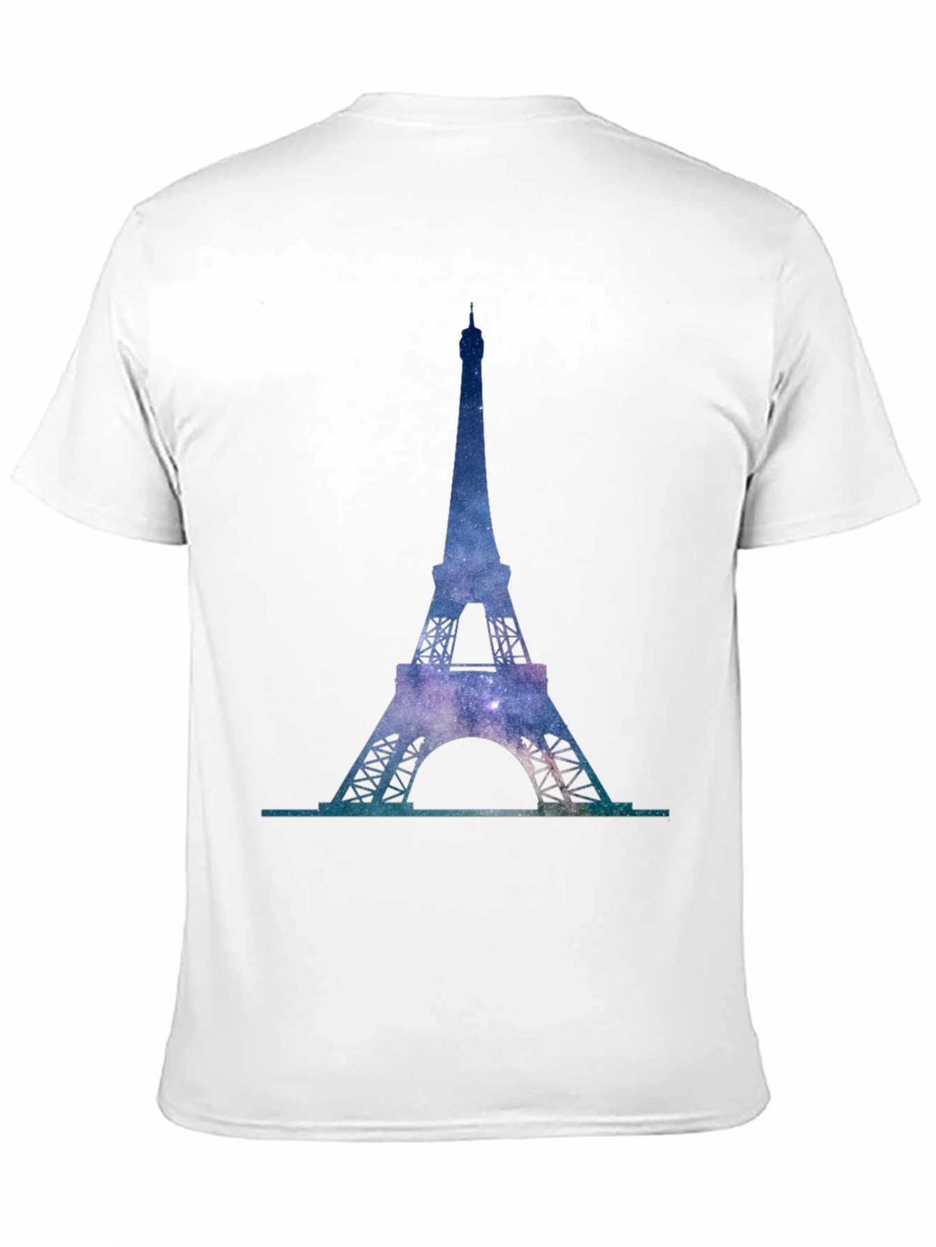 Eiffel Tower Galaxy Print T-Shirt
