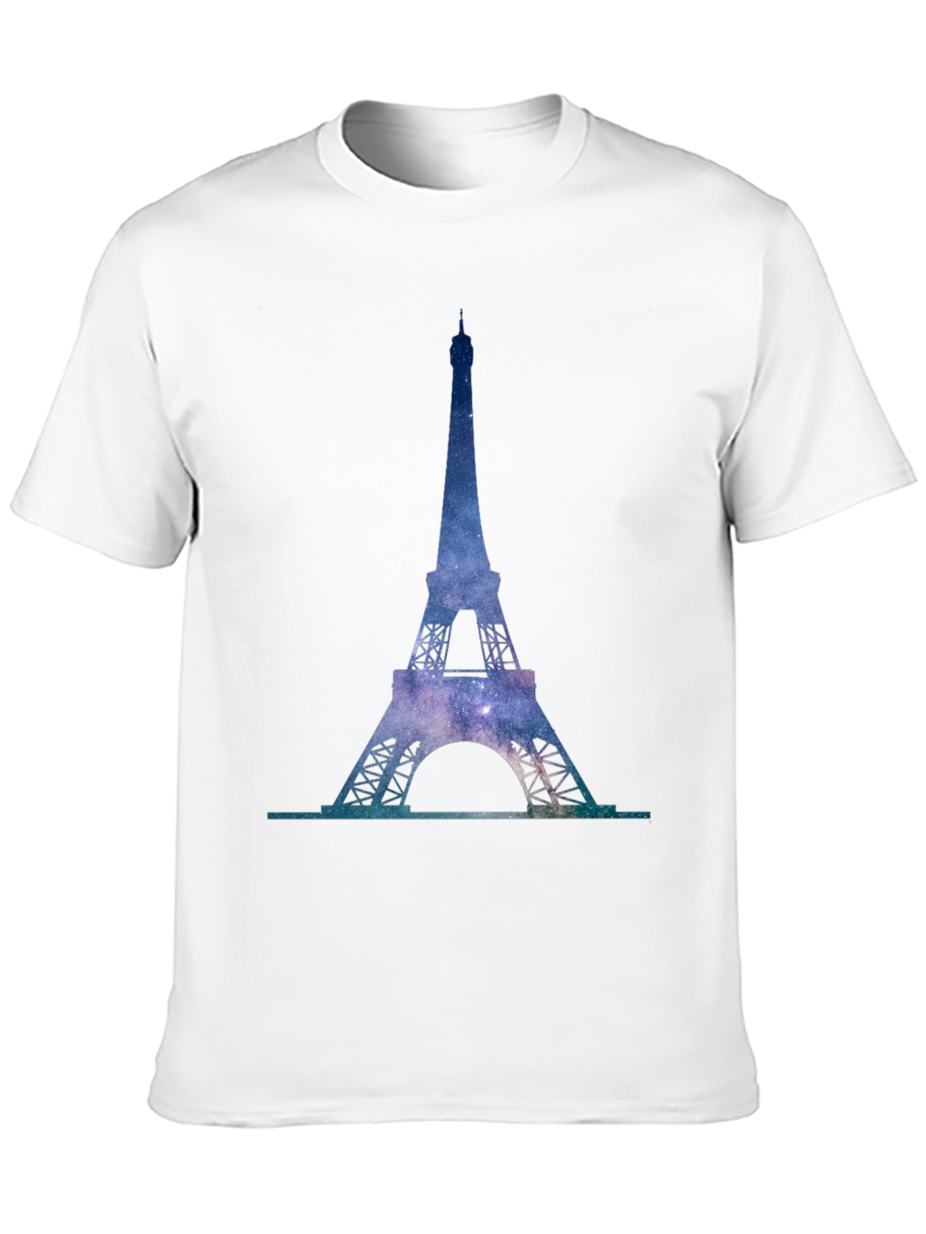 Eiffel Tower Galaxy Print T-Shirt