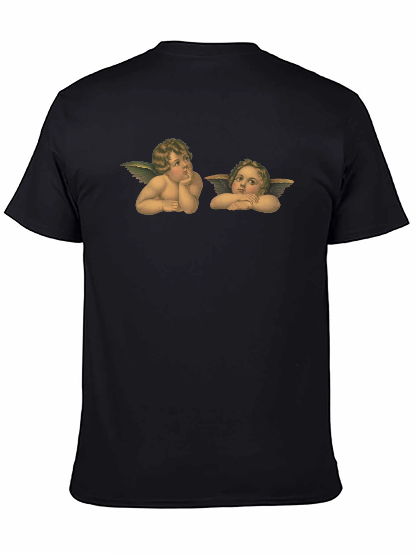 Angelic Cherub Graphic Tee - Classic Black T-Shirt