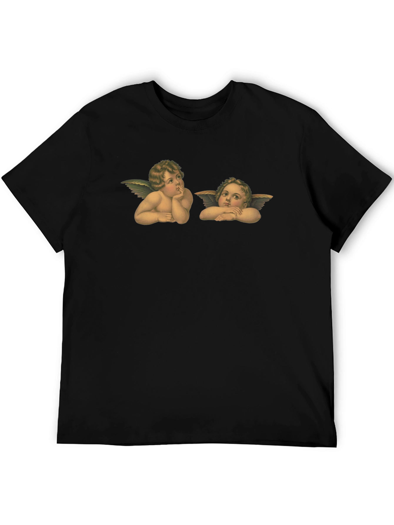 Angelic Cherub Graphic Tee - Classic Black T-Shirt
