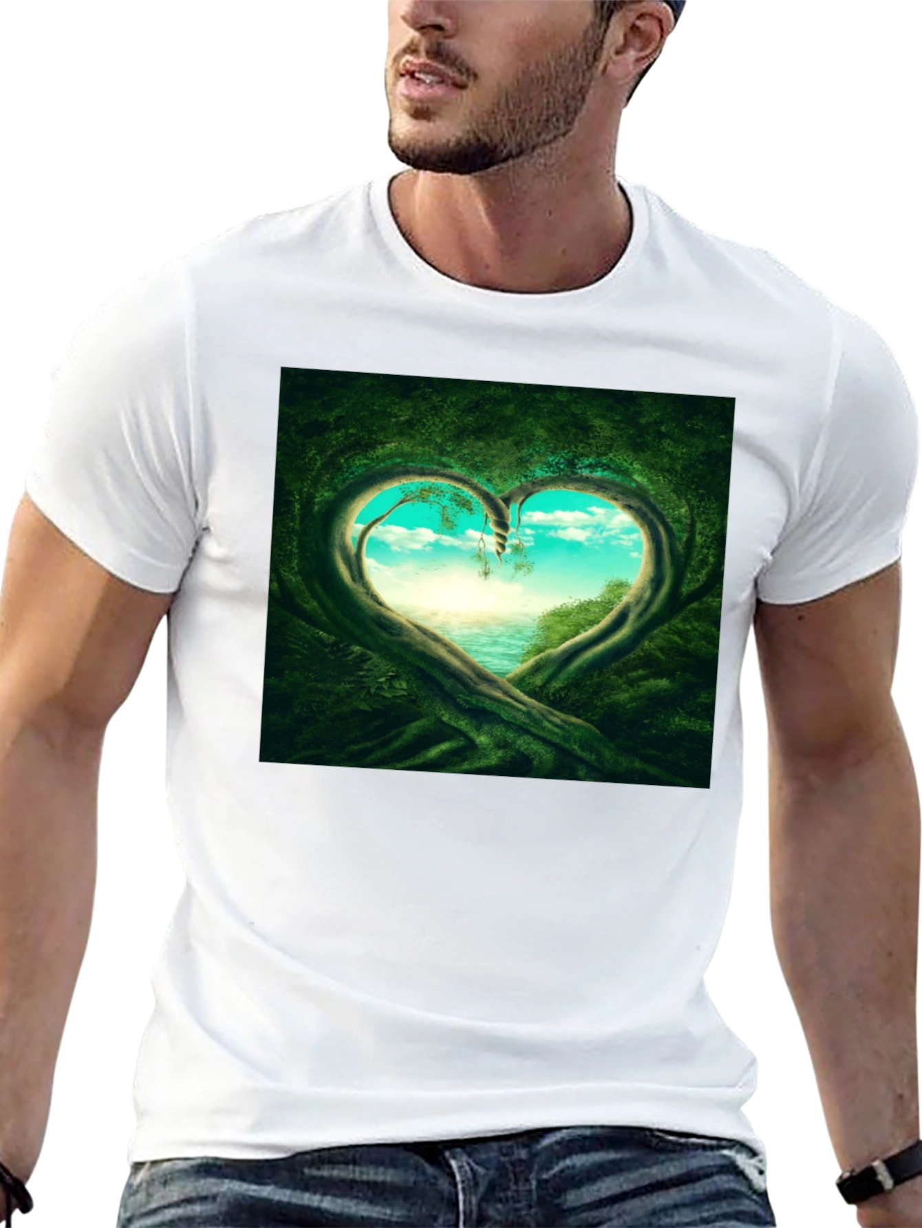 Natures Heart T-Shirt - Black Cotton Tee