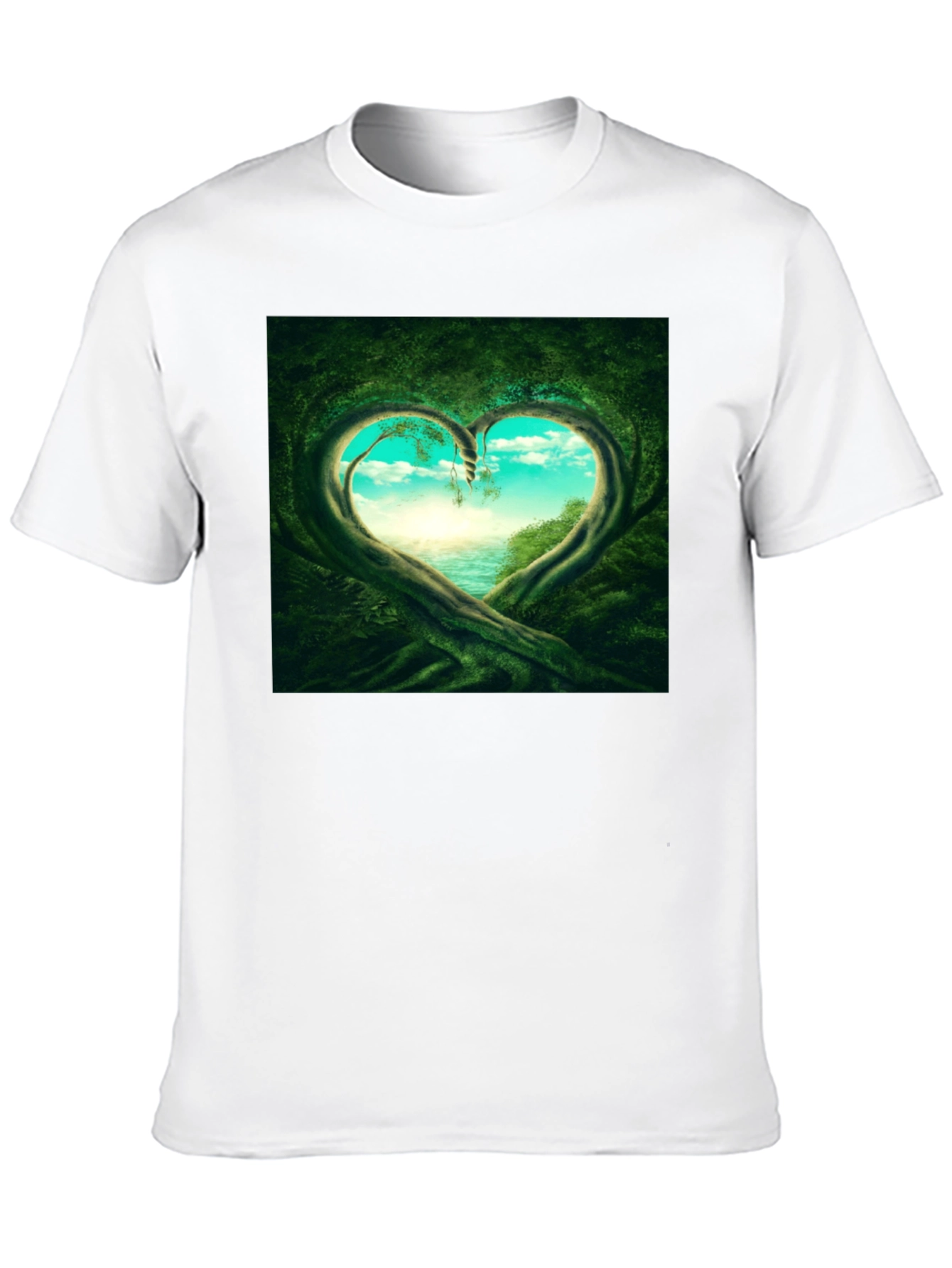 Natures Heart T-Shirt - Black Cotton Tee
