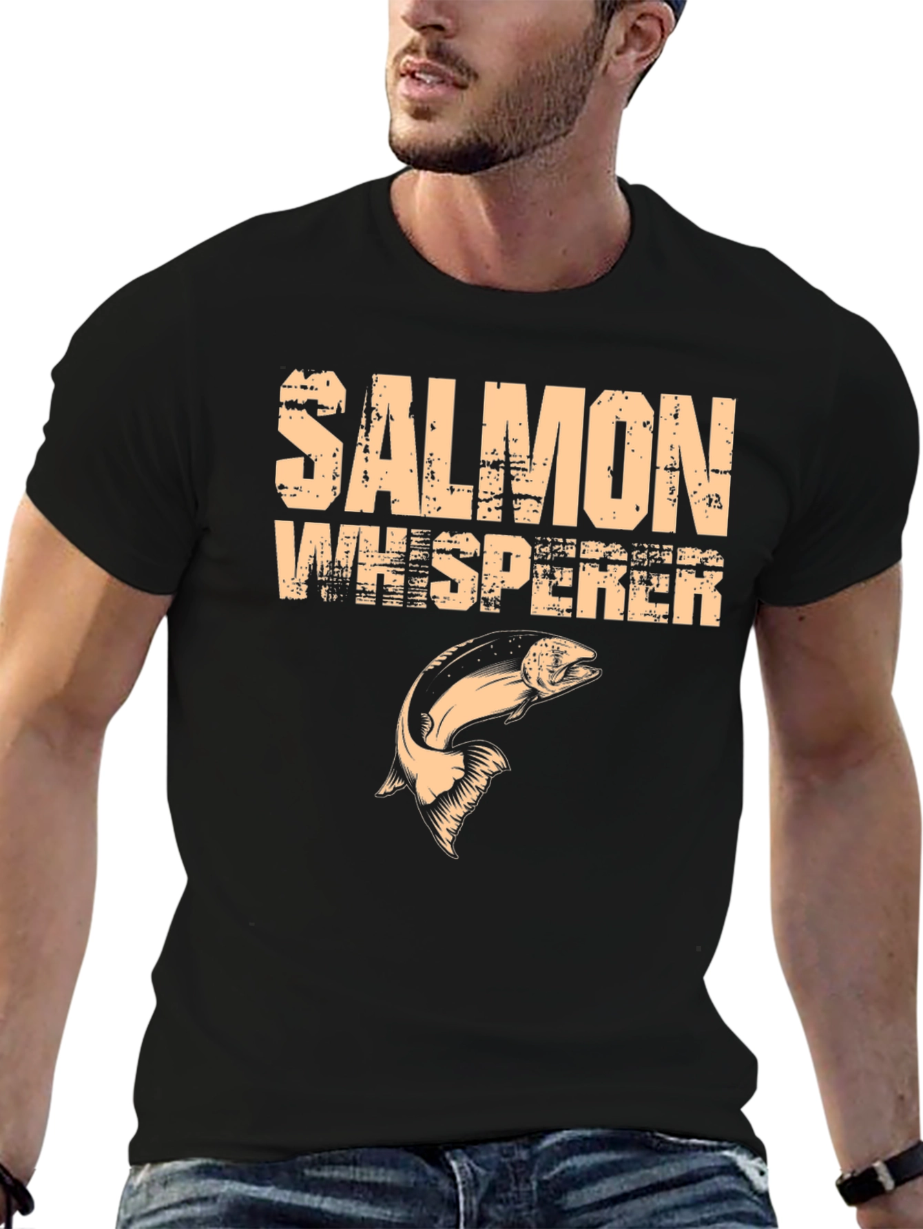 Salmon Whisperer Graphic T-Shirt - Black