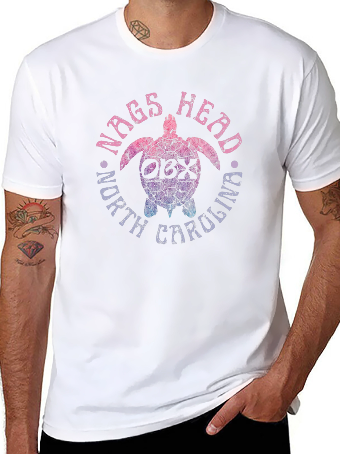 Nags Head North Carolina OBX Turtle Graphic T-Shirt