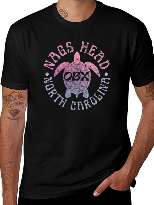 Nags Head North Carolina OBX Turtle Graphic T-Shirt