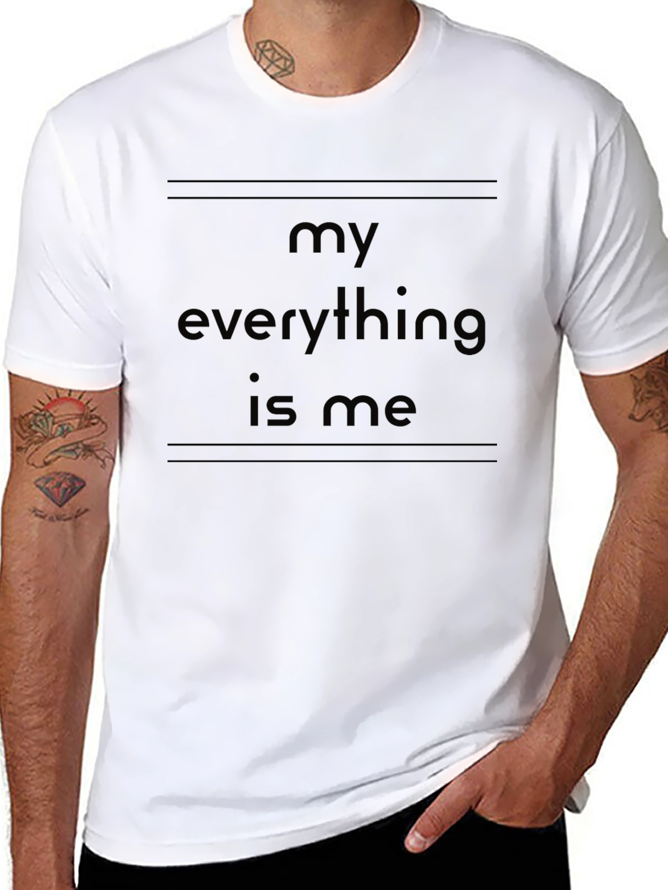 My Everything Is Me Black Graphic Tee