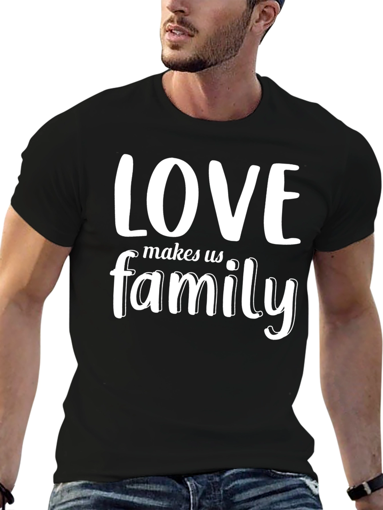 Love Makes Us Family Graphic Tee