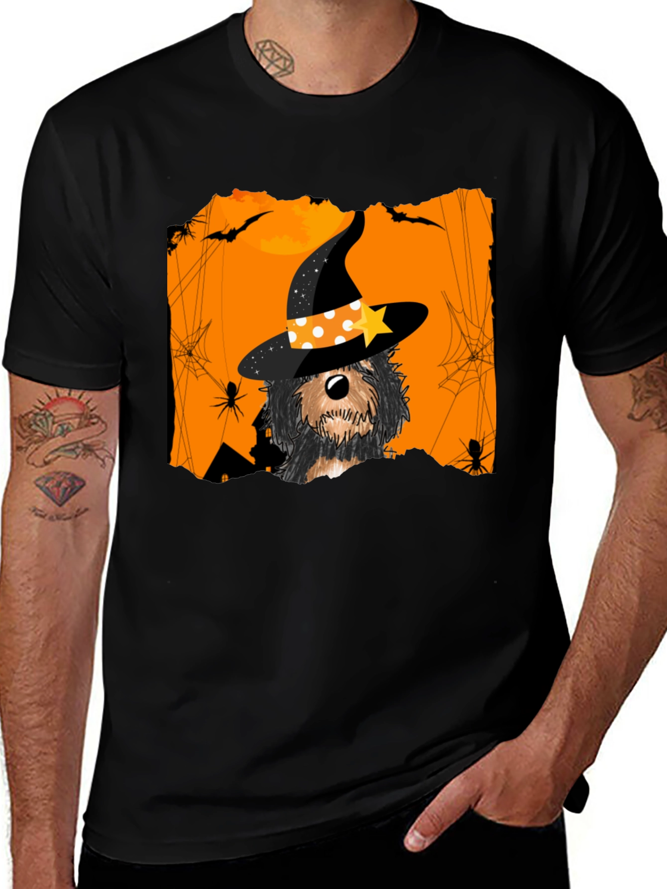 Halloween Dog Witch T-Shirt