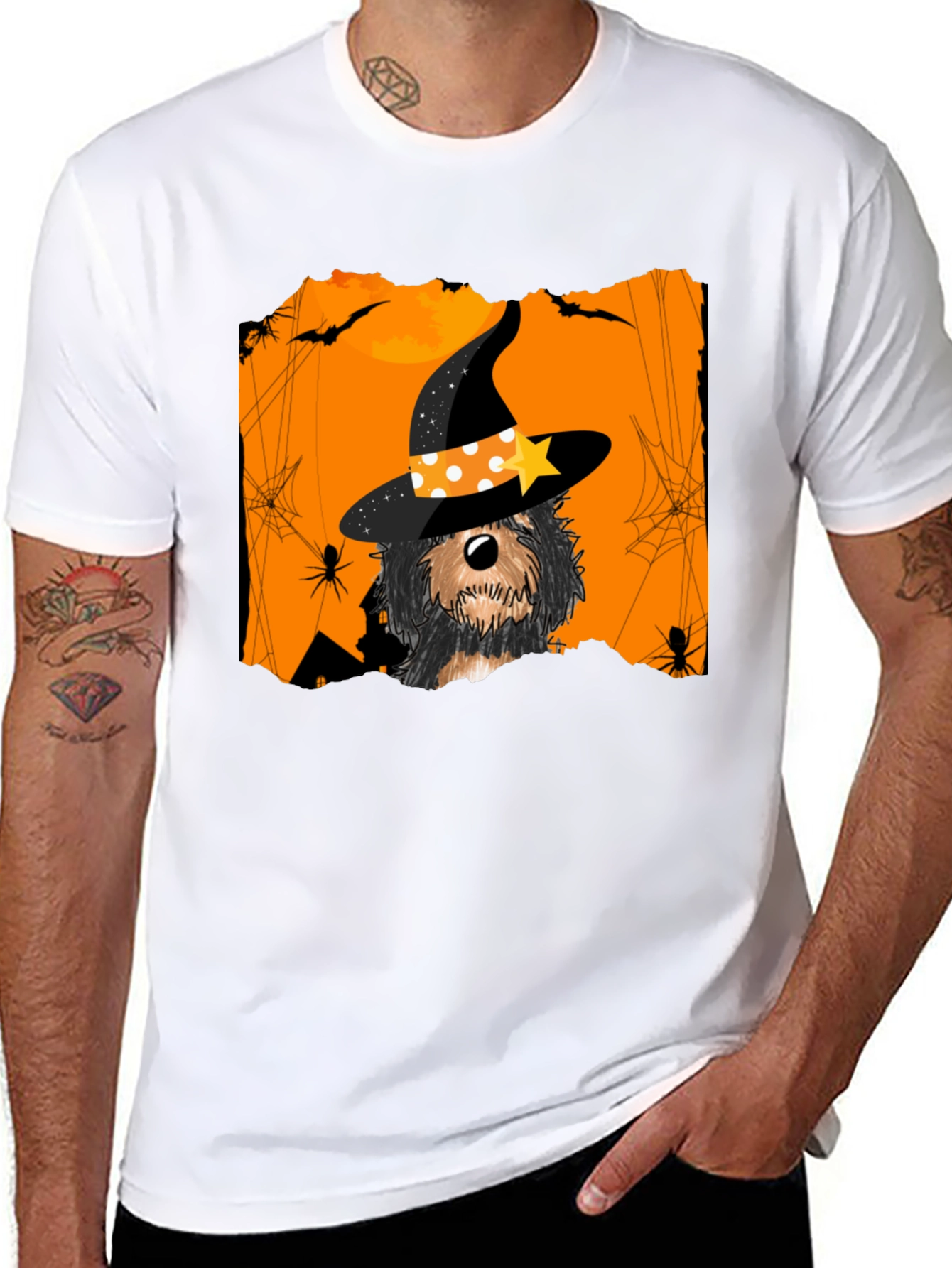 Halloween Dog Witch T-Shirt