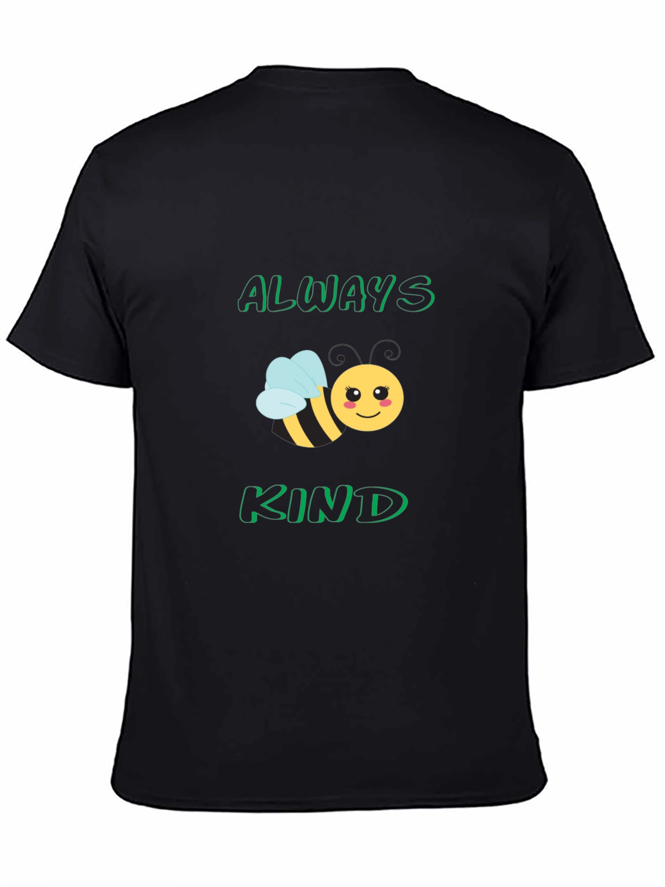 Always Bee Kind T-Shirt - Black Cute Bee Design