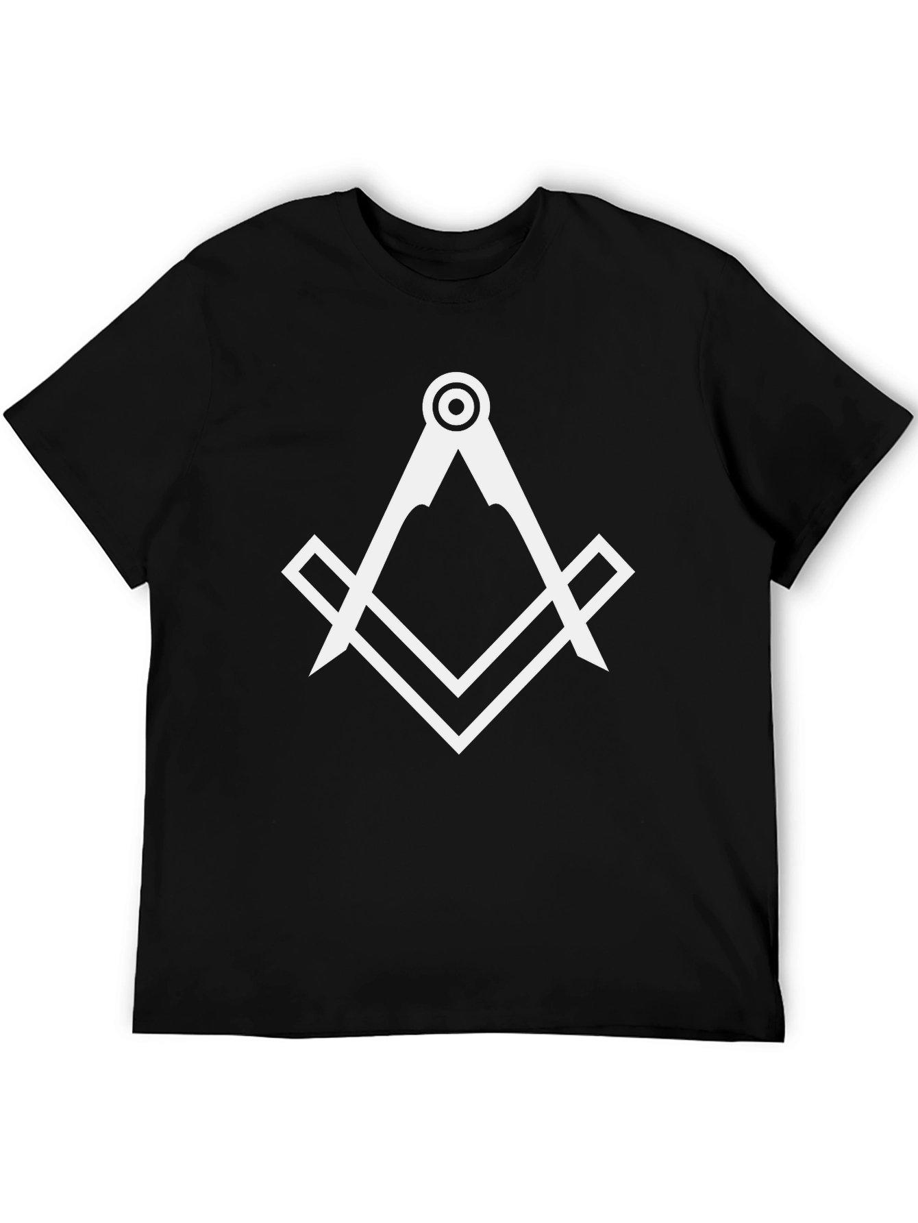 Masonic Compass & Square Black T-Shirt