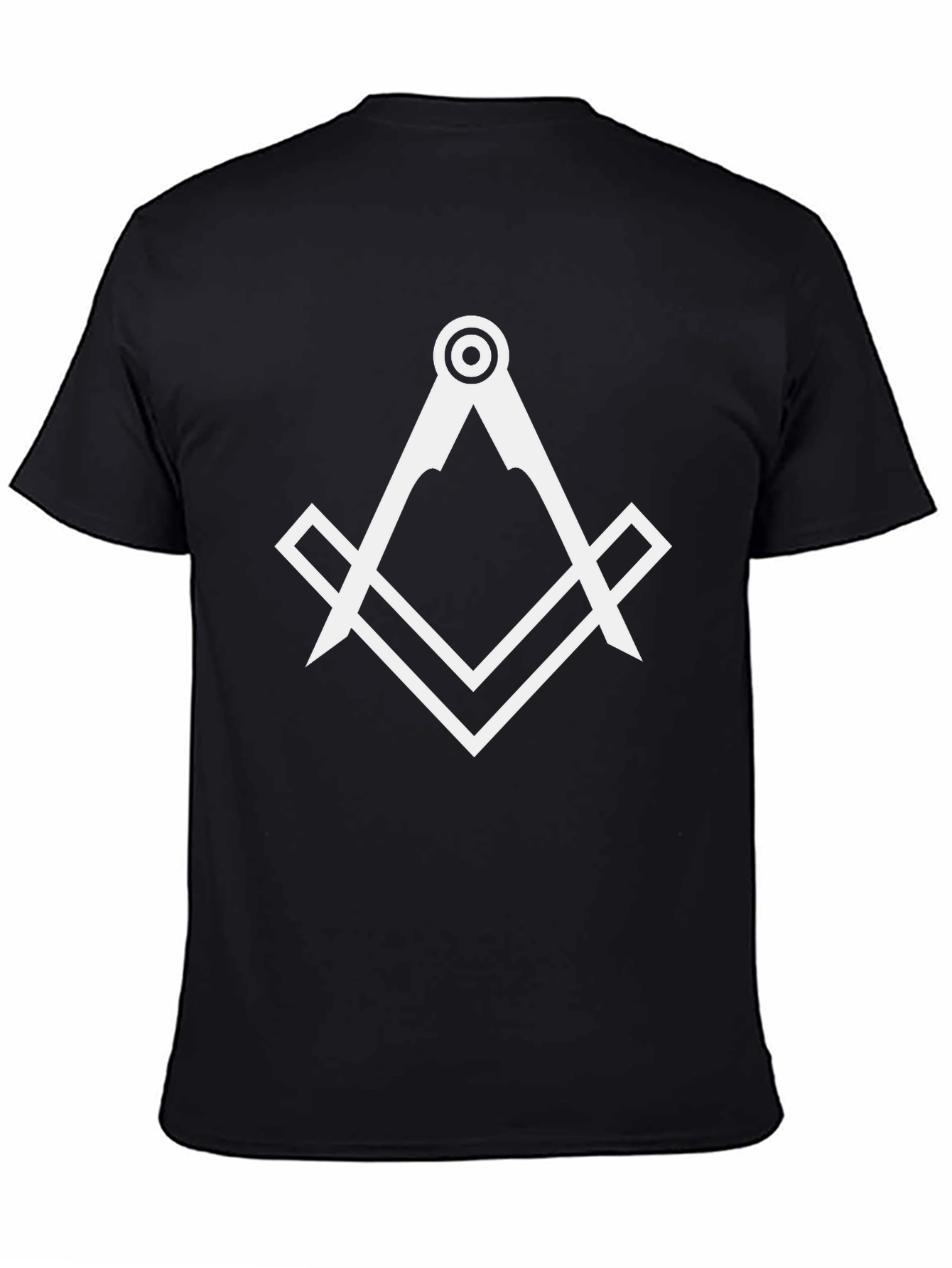 Masonic Compass & Square Black T-Shirt