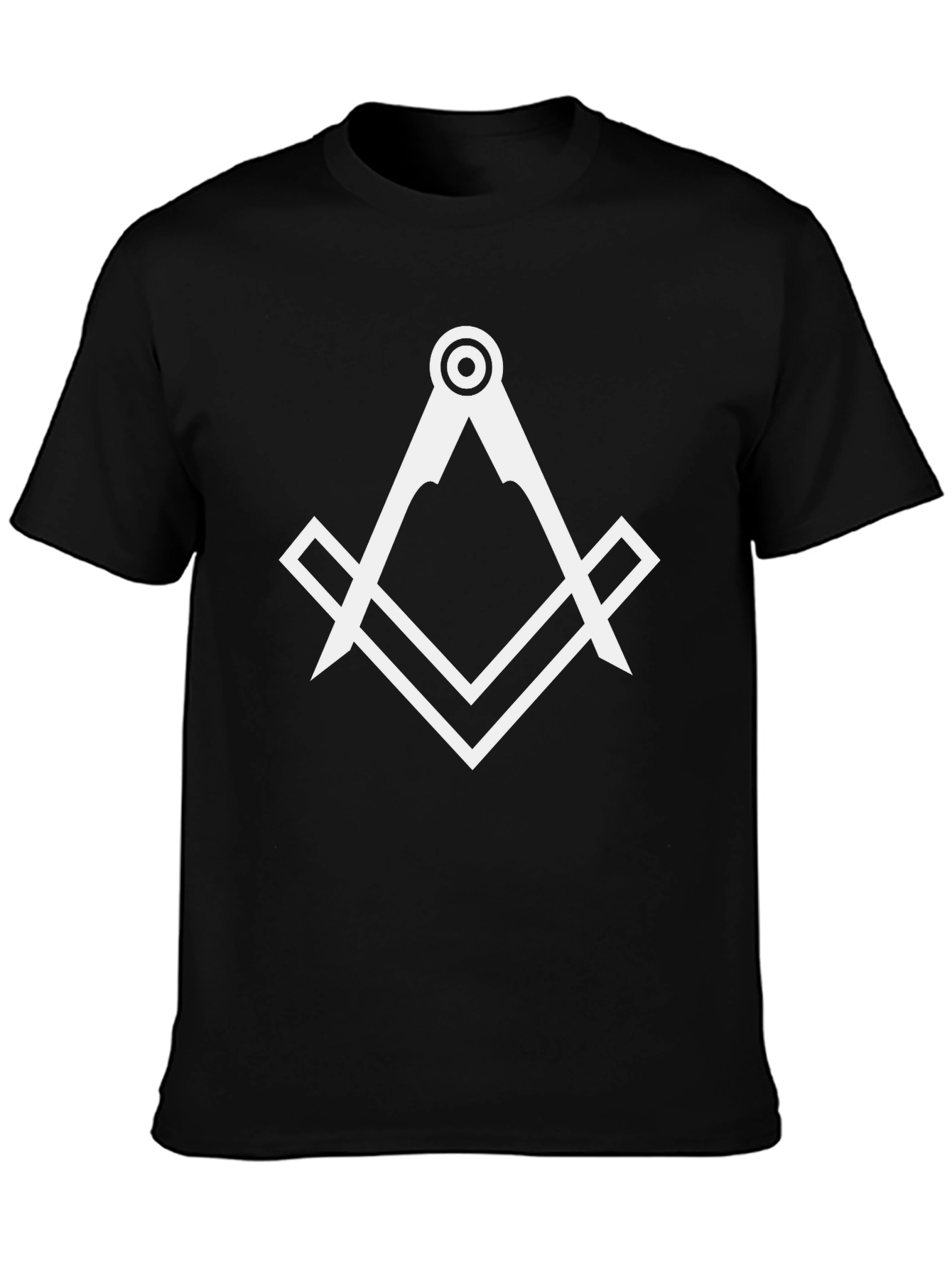 Masonic Compass & Square Black T-Shirt