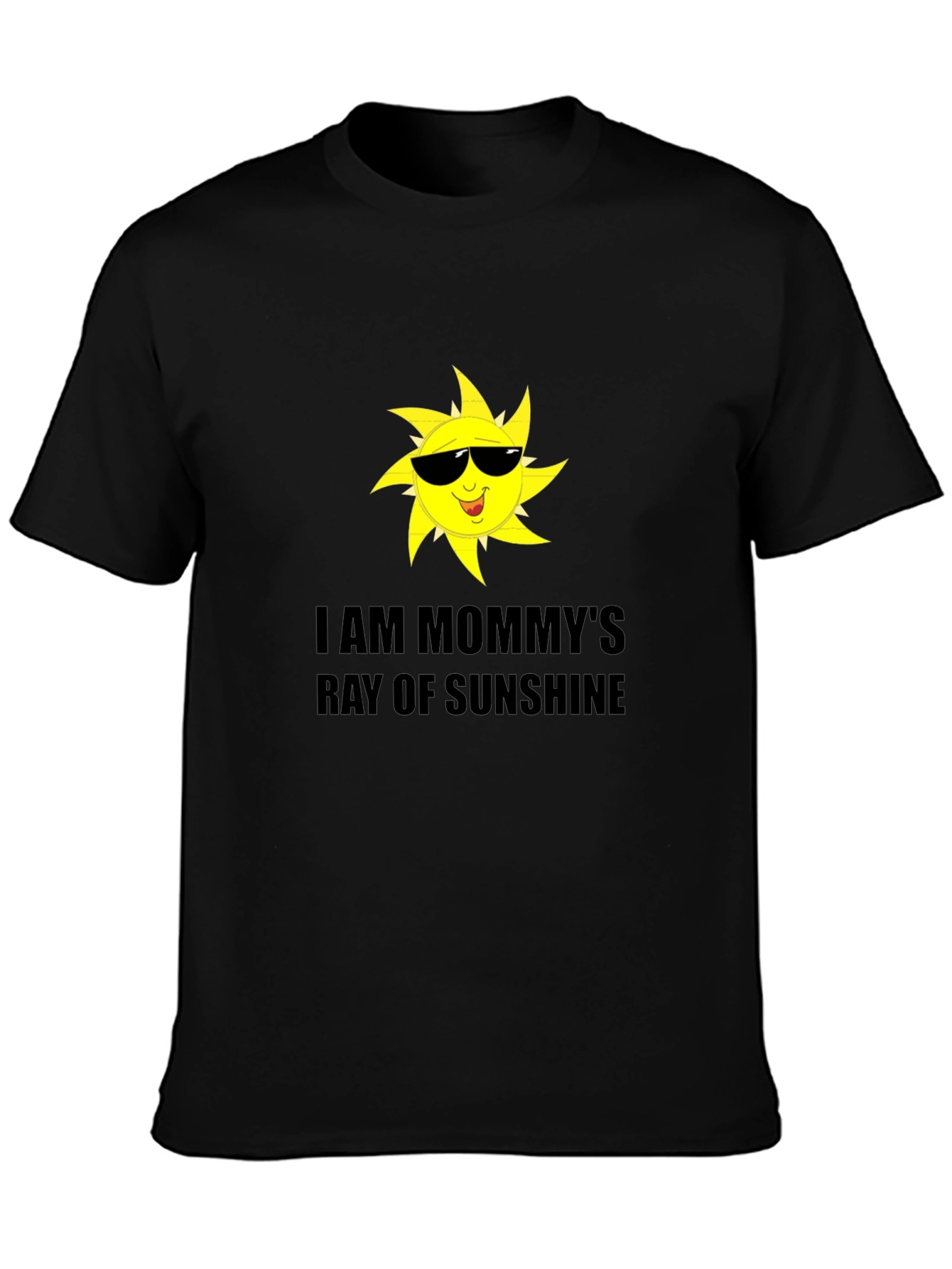 Mommys Ray of Sunshine Black T-Shirt