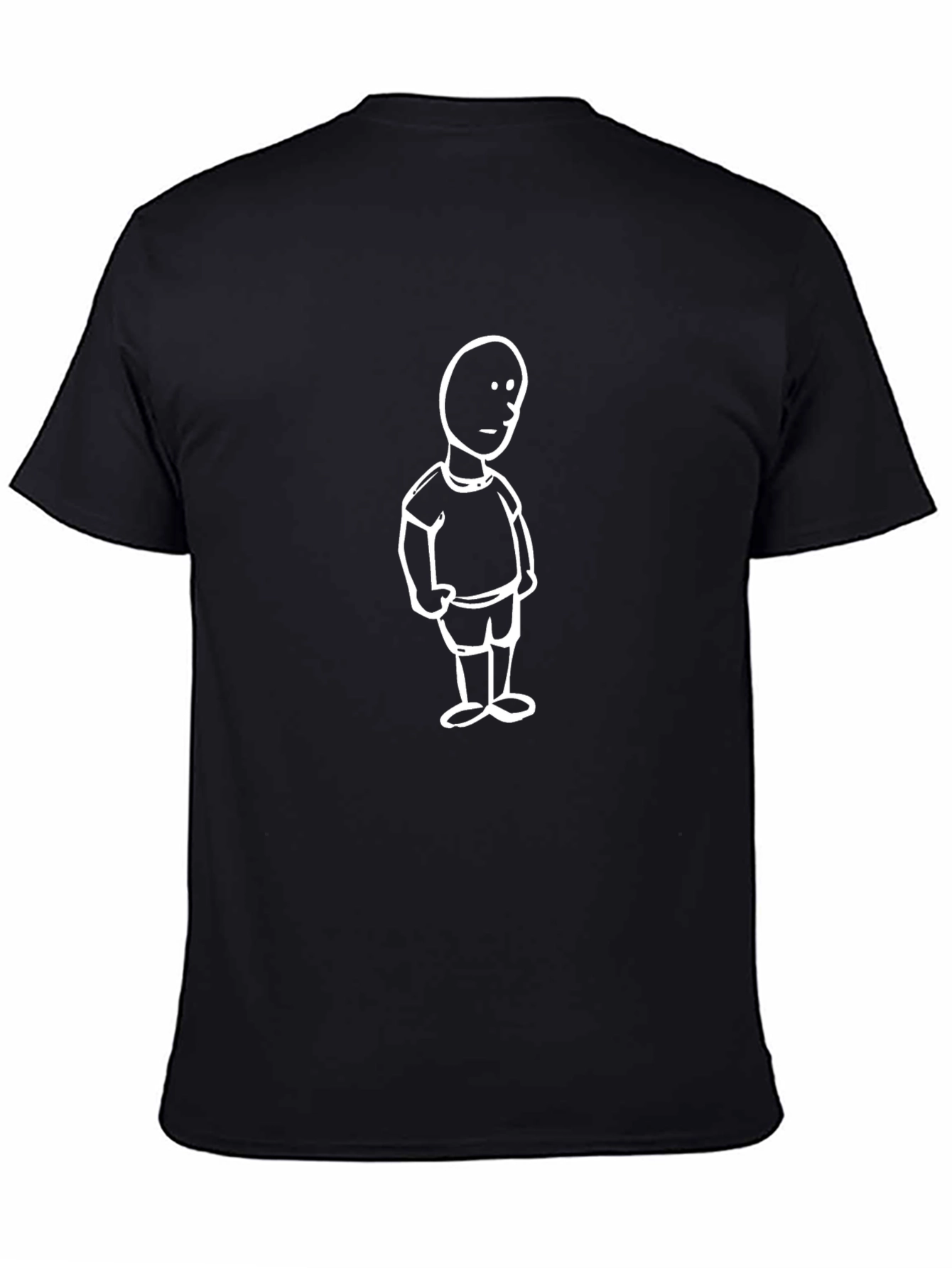 Cartoon Outline Graphic Black T-Shirt