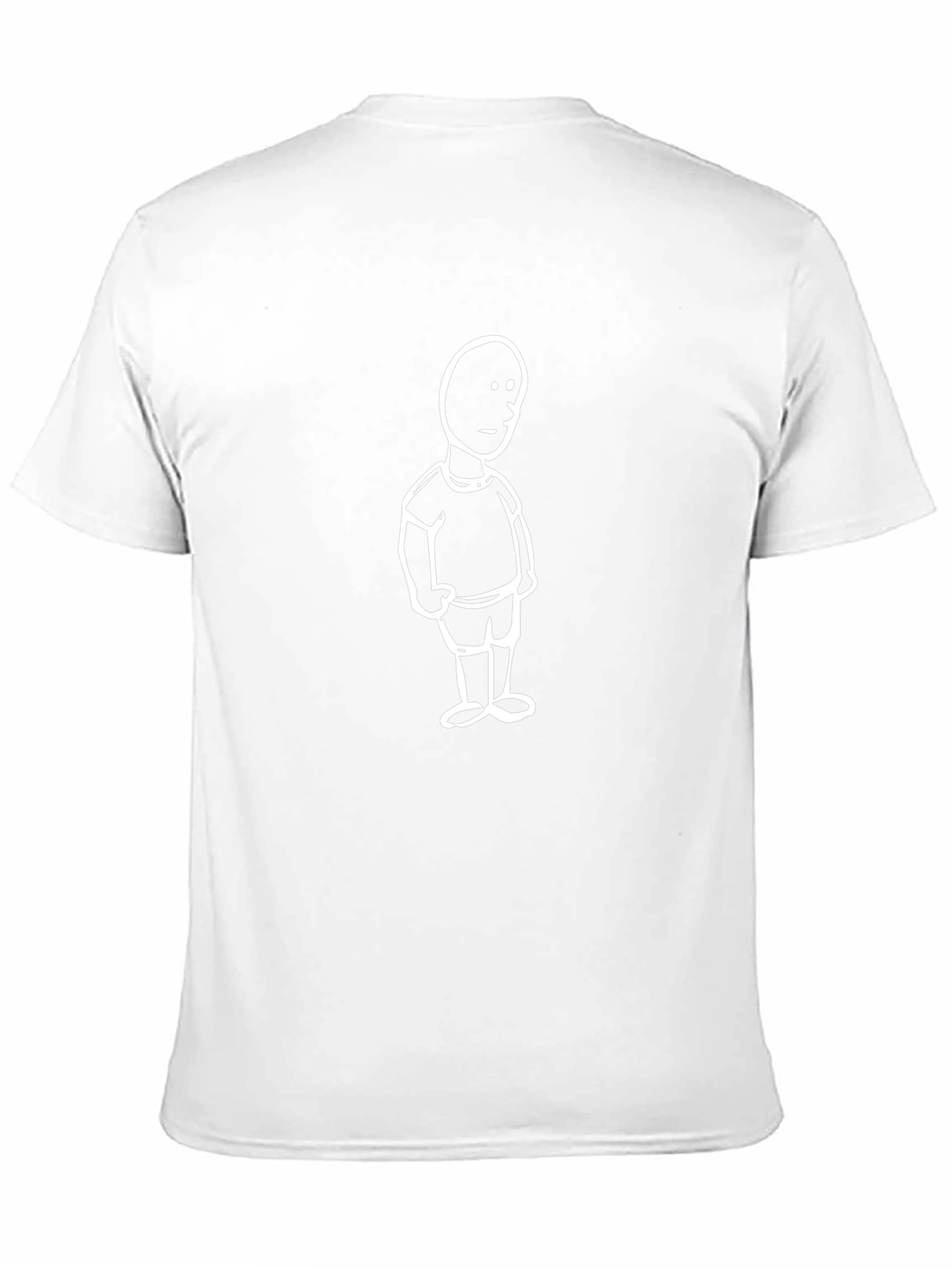 Cartoon Outline Graphic Black T-Shirt