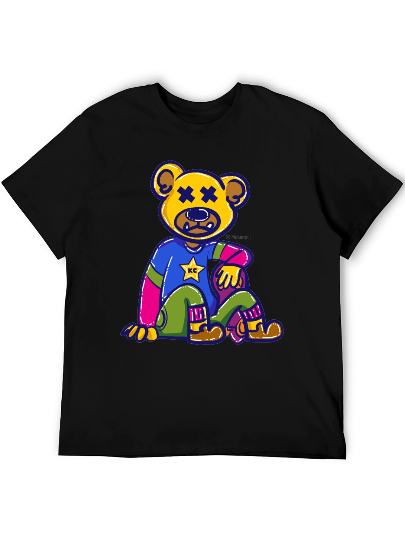 Novelty Bear Graphic Tee - Comfortable Cotton Blend