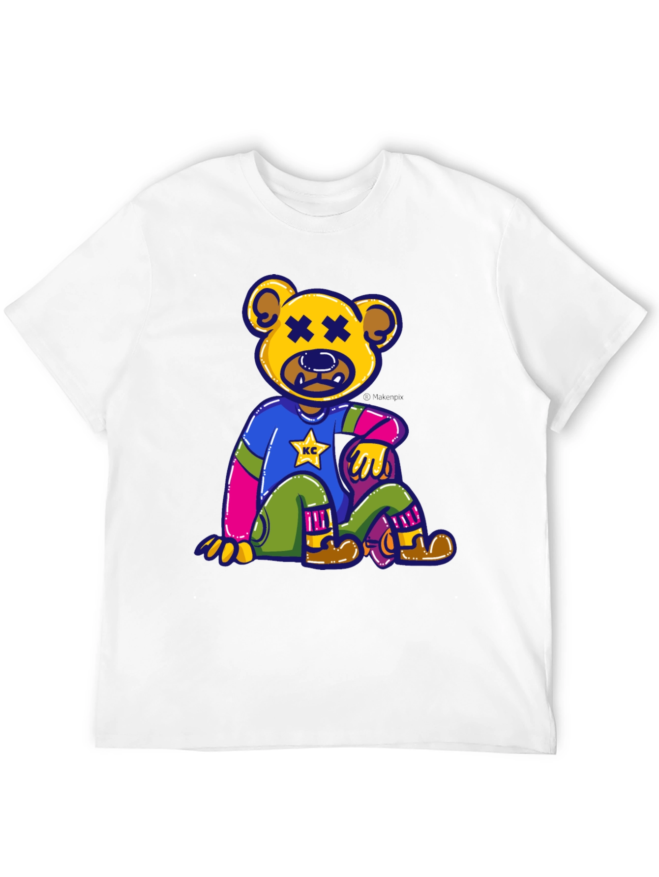 Novelty Bear Graphic Tee - Comfortable Cotton Blend
