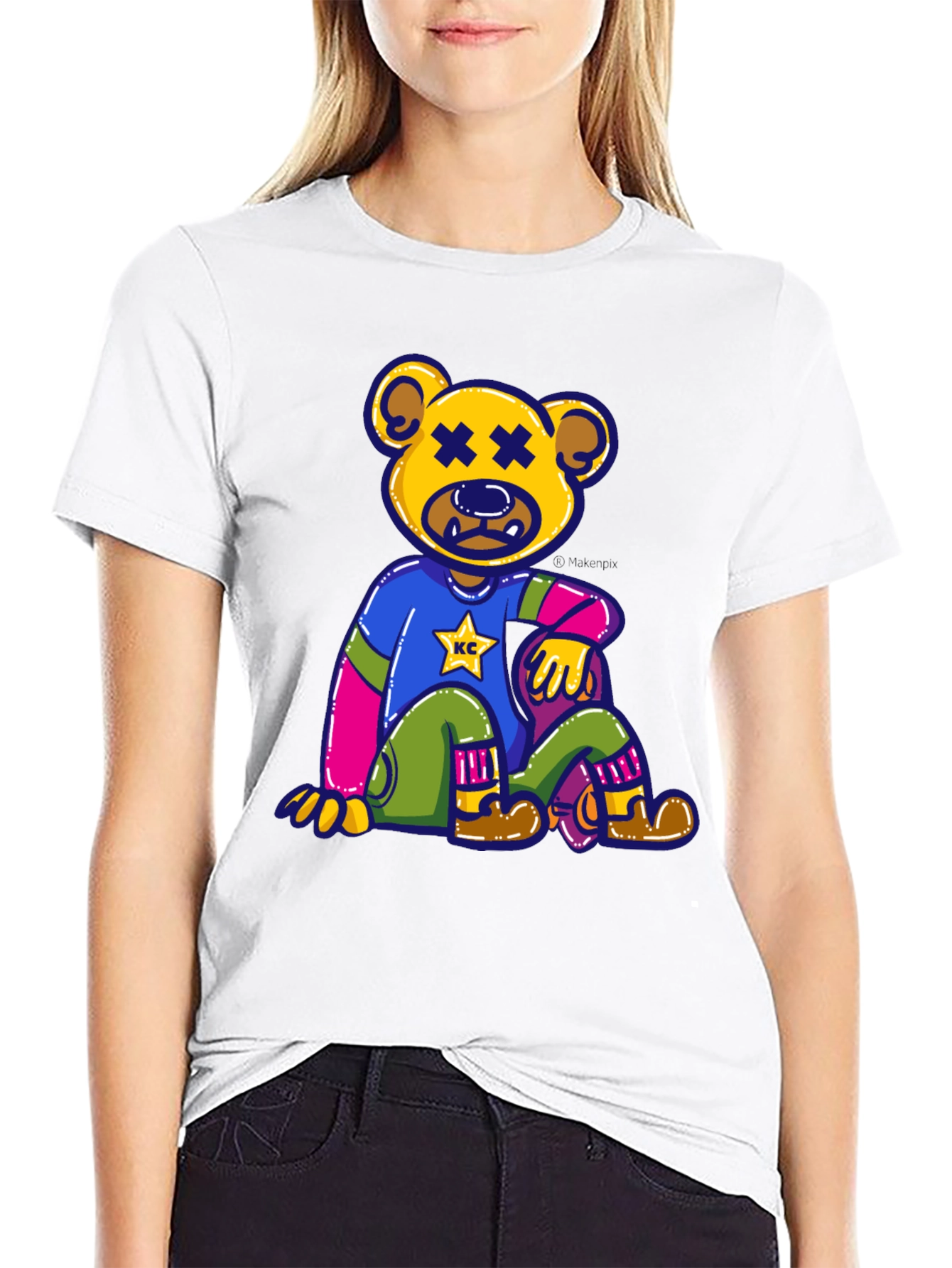 Novelty Bear Graphic Tee - Comfortable Cotton Blend