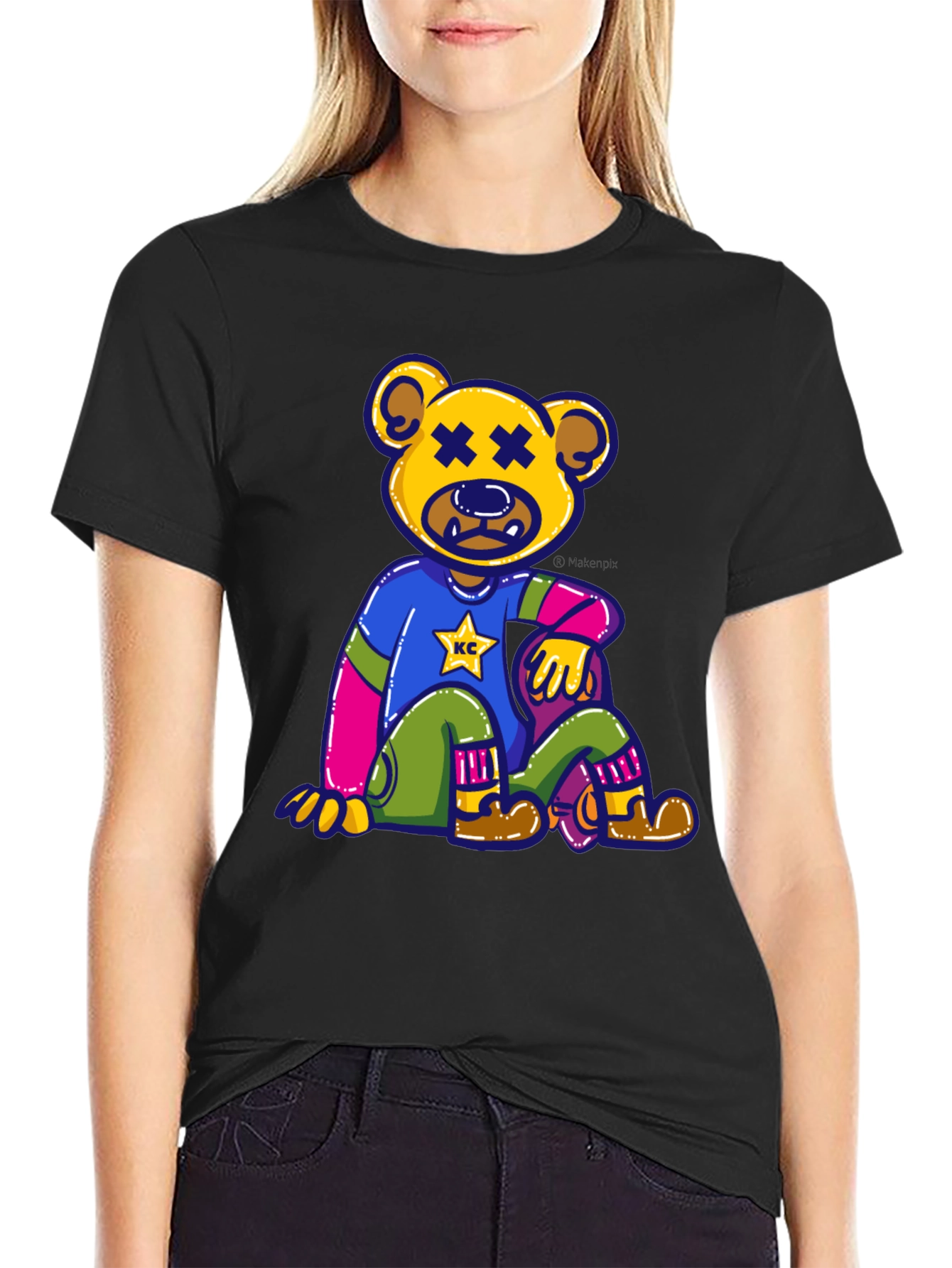 Novelty Bear Graphic Tee - Comfortable Cotton Blend