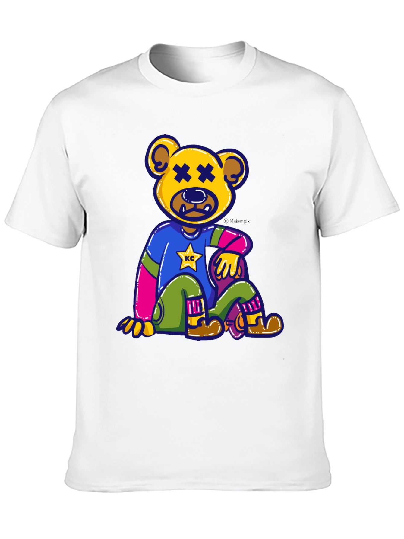 Novelty Bear Graphic Tee - Comfortable Cotton Blend