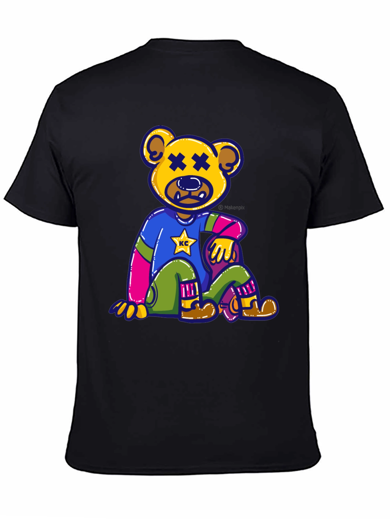 Novelty Bear Graphic Tee - Comfortable Cotton Blend