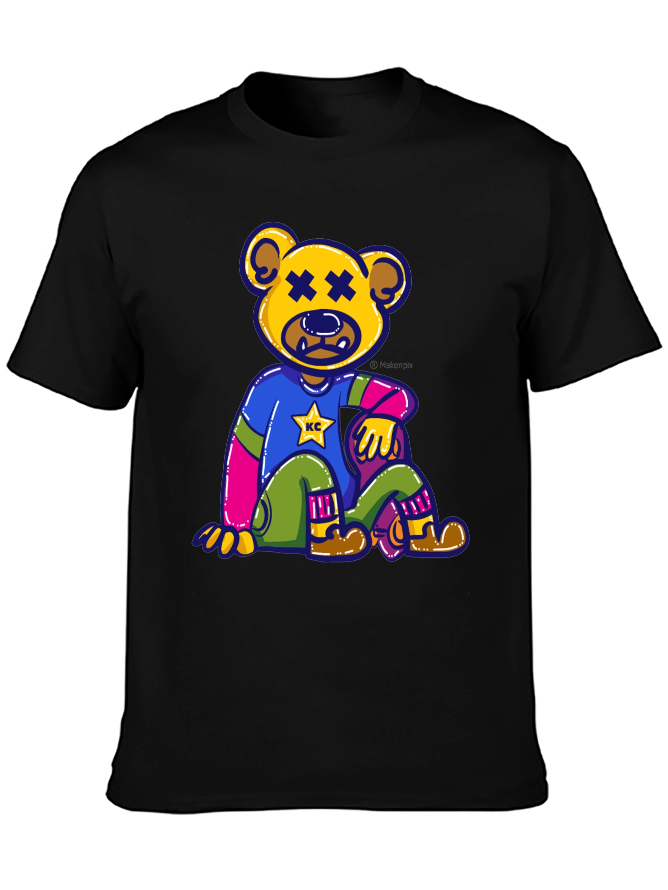 Novelty Bear Graphic Tee - Comfortable Cotton Blend