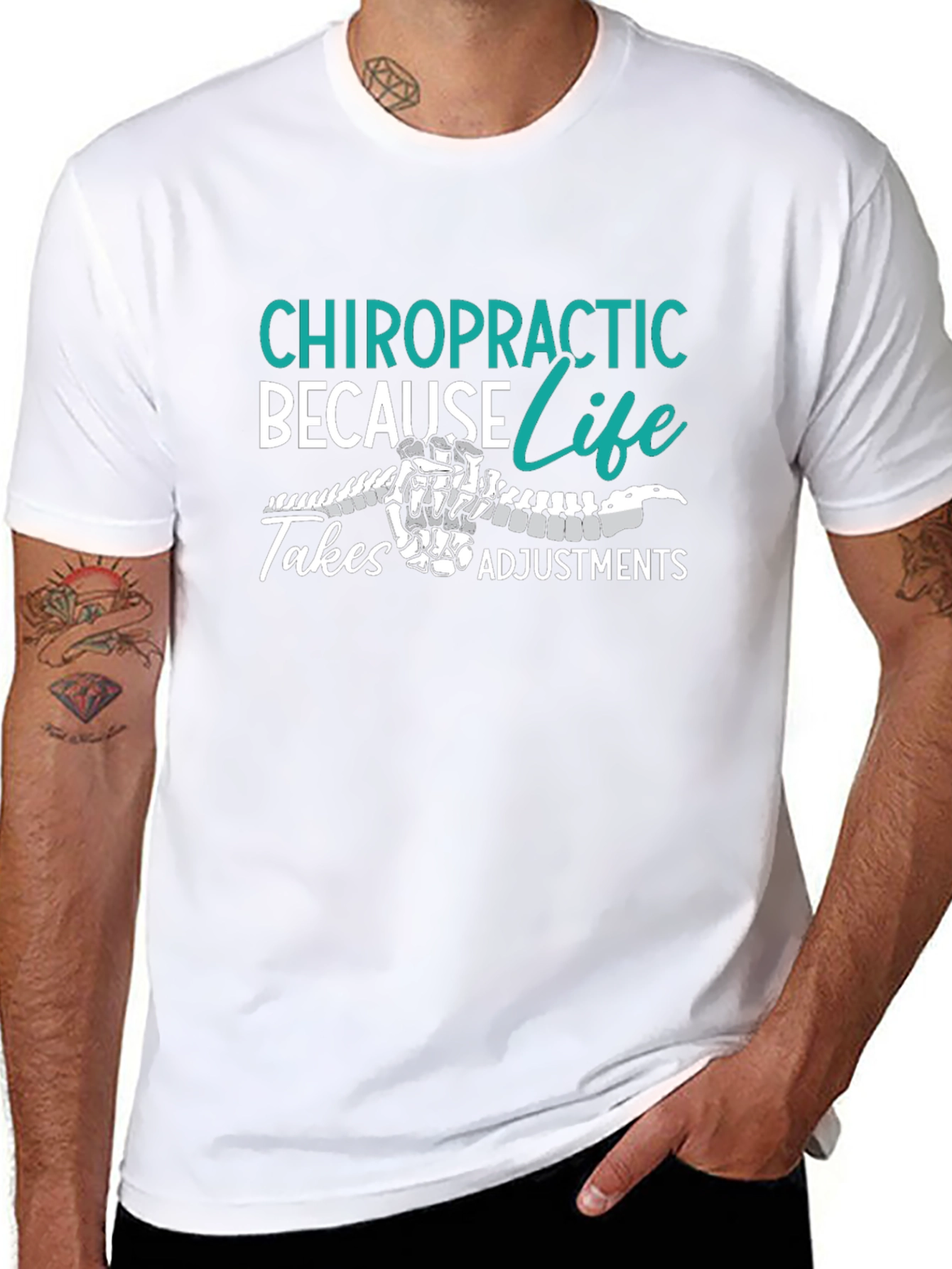 Chiropractic Adjustment T-Shirt: Spine Life Design