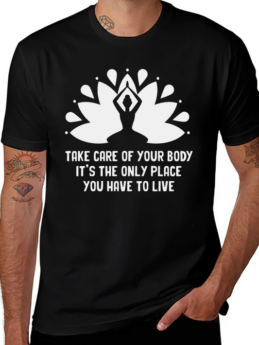 Yoga Body Positive Graphic Tee - Black