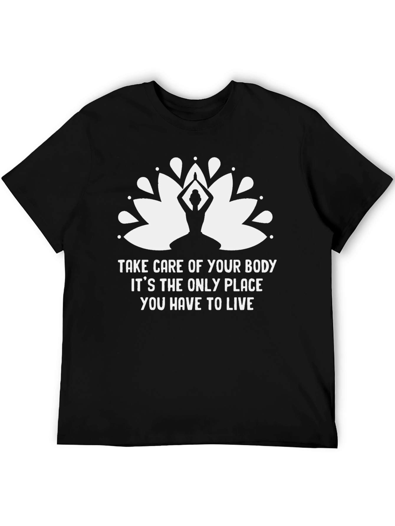 Yoga Body Positive Graphic Tee - Black