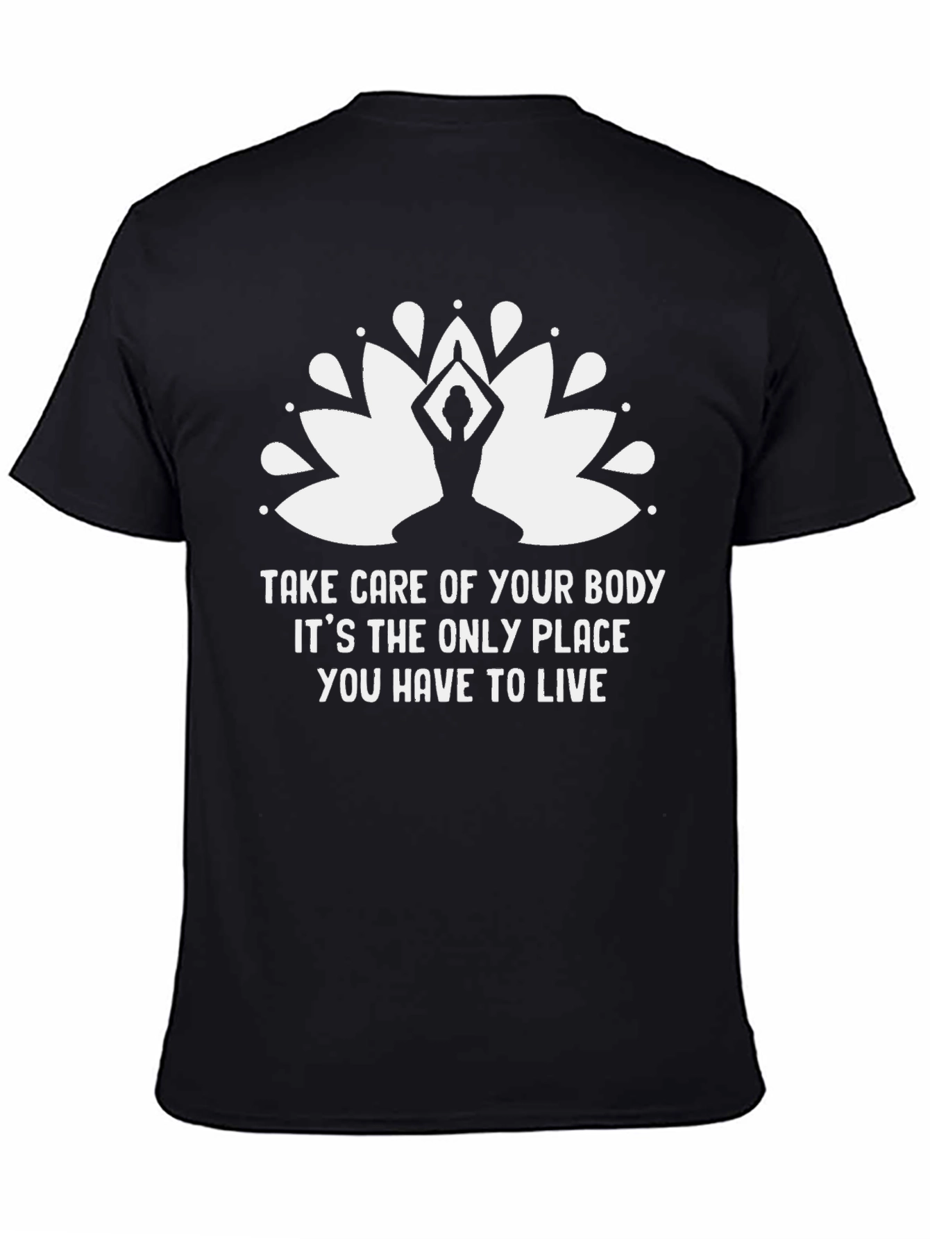Yoga Body Positive Graphic Tee - Black