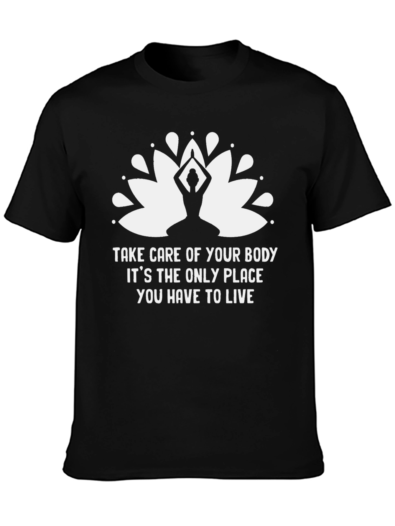 Yoga Body Positive Graphic Tee - Black
